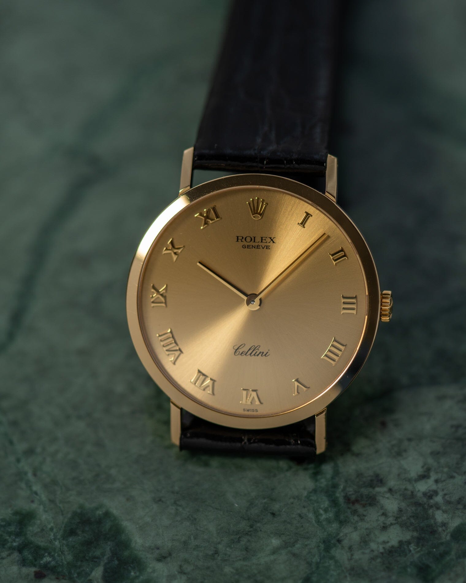 Rolex チェリーニ 4112 YG シャンパンローマン Watch ROLEX