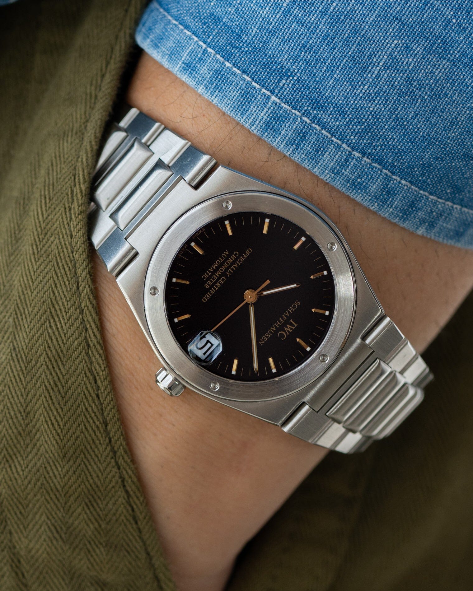 IWC インヂュニア 3521 ブラック 保証書付き Watch IWC