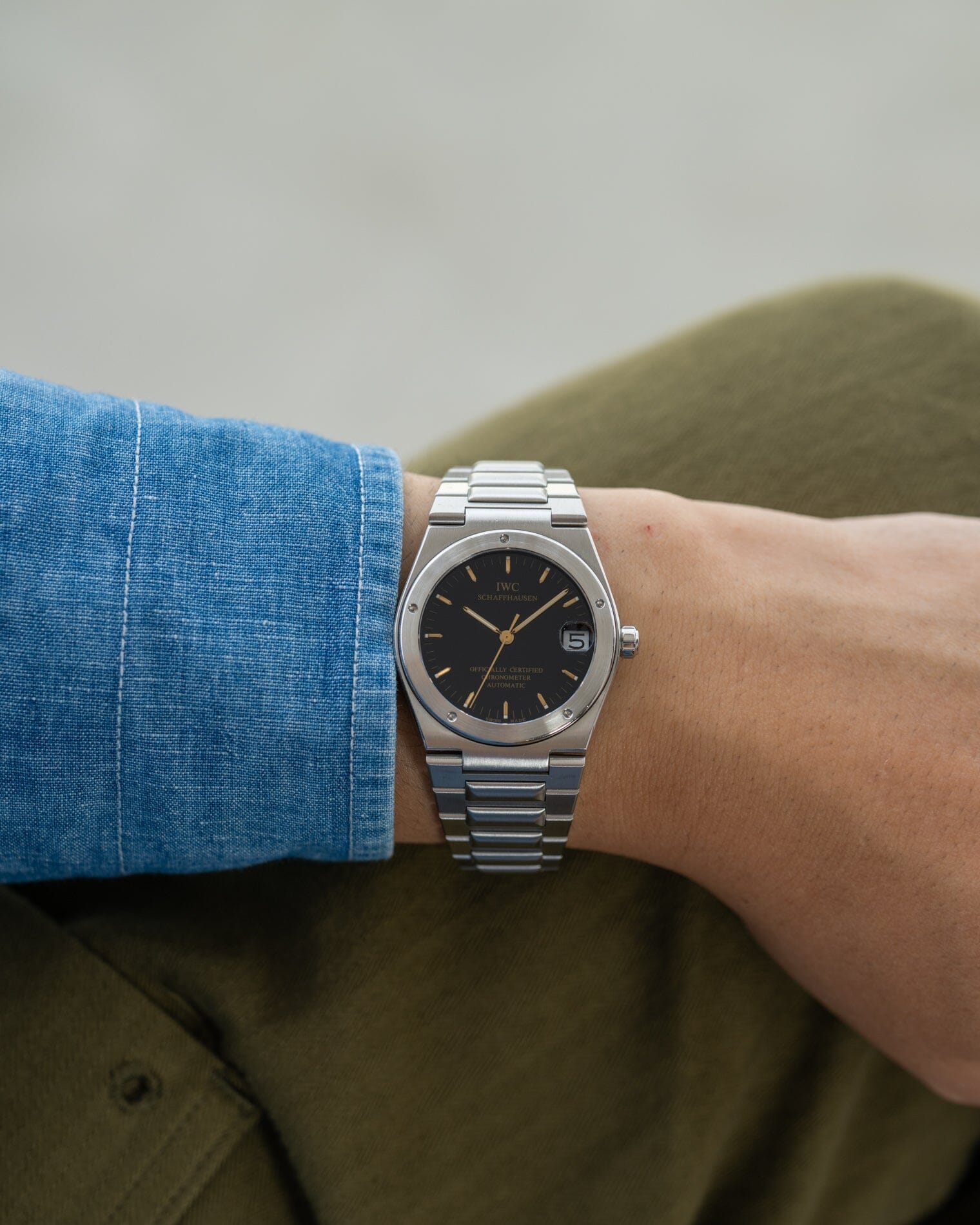 IWC インヂュニア 3521 ブラック 保証書付き Watch IWC