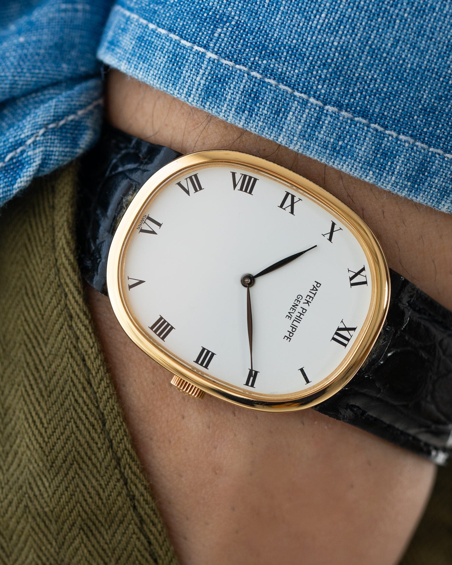 Patek Philippe ゴールデンエリプス 3848 YG ホワイトローマン Watch PATEK PHILIPPE