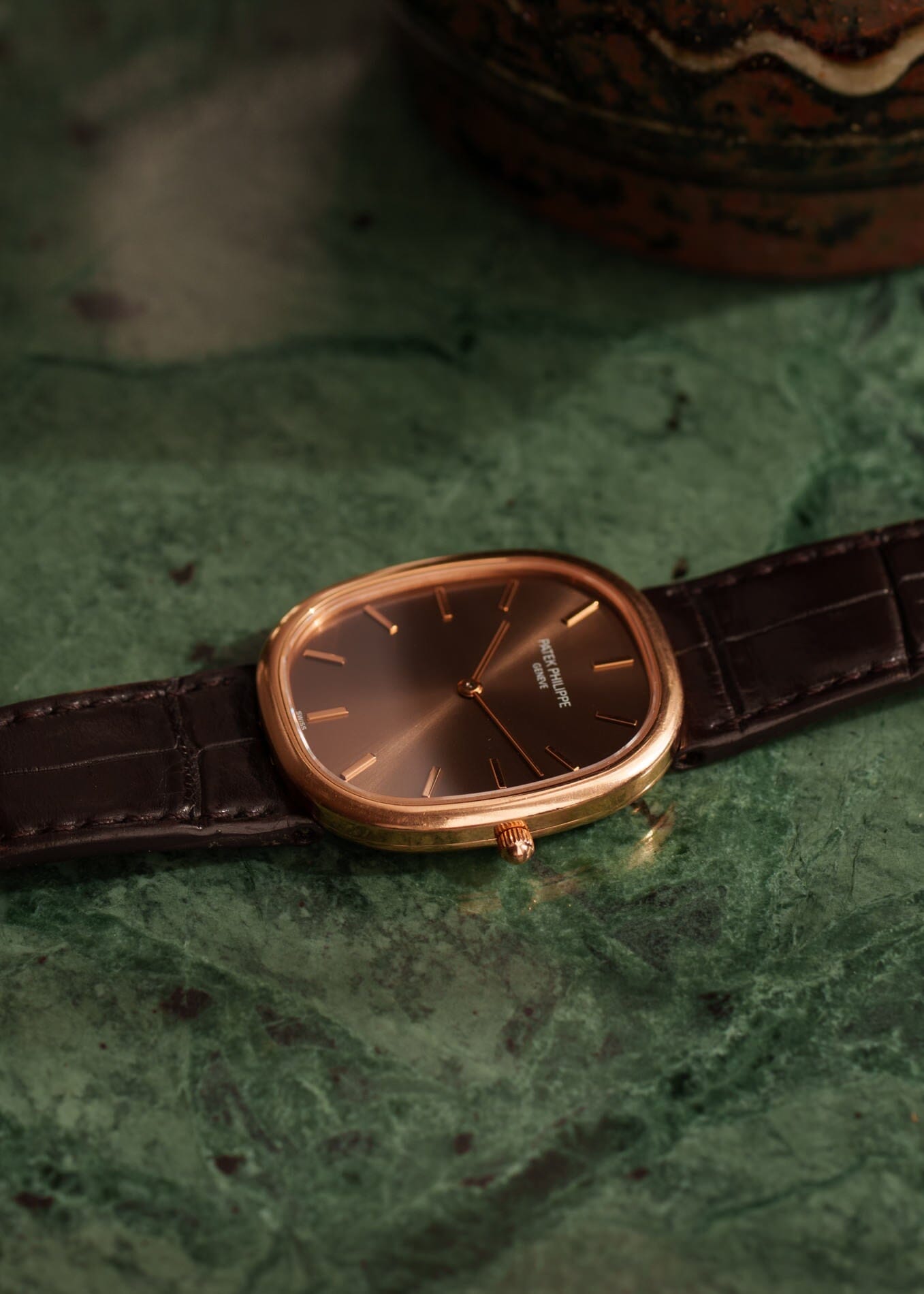 Patek Philippe ゴールデンエリプス 3738 "Jumbo" 自動巻き PG ブラウンダイアル Watch PATEK PHILIPPE