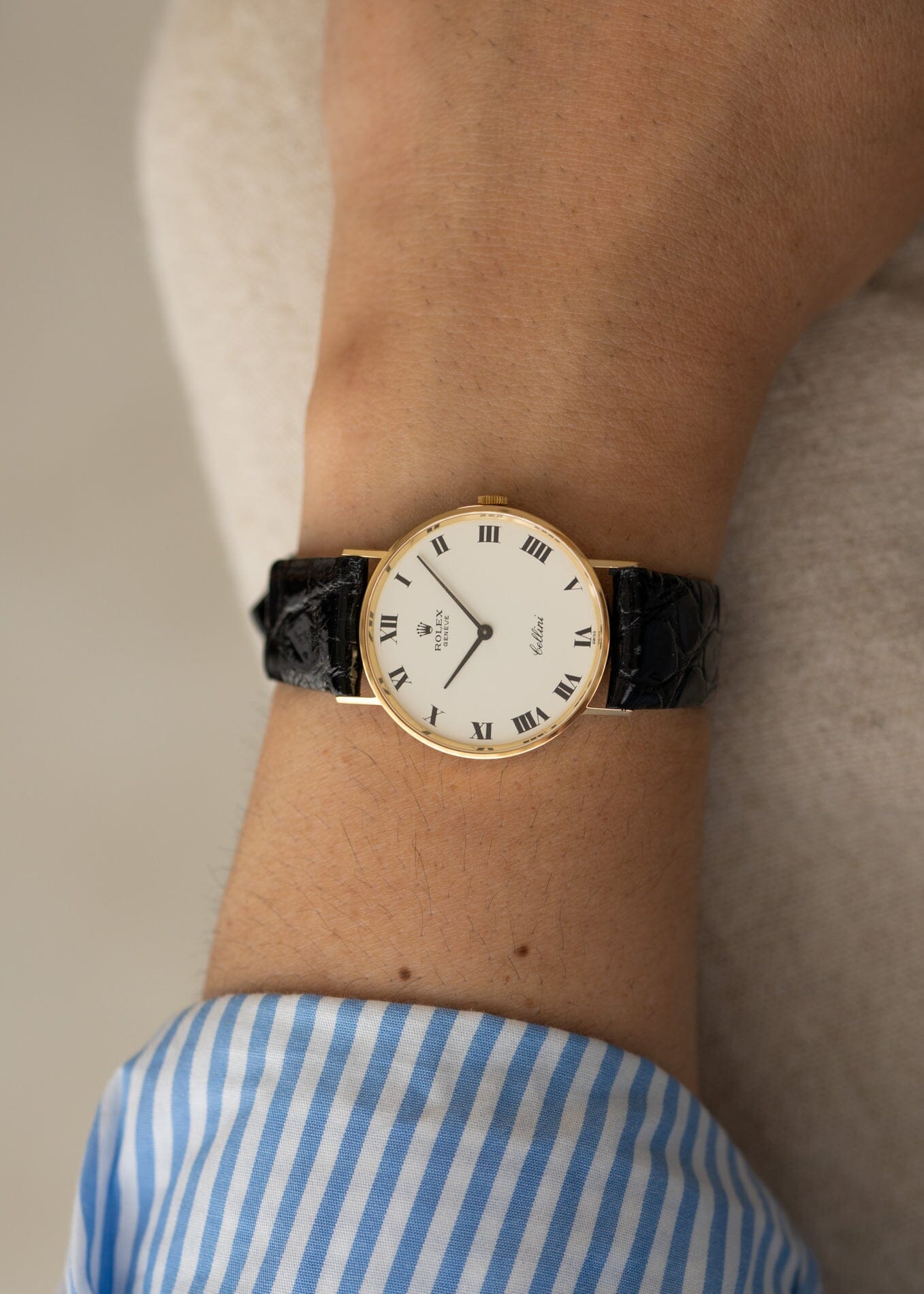 Rolex チェリーニ 3833 YG ホワイトローマン 箱付き Watch ROLEX