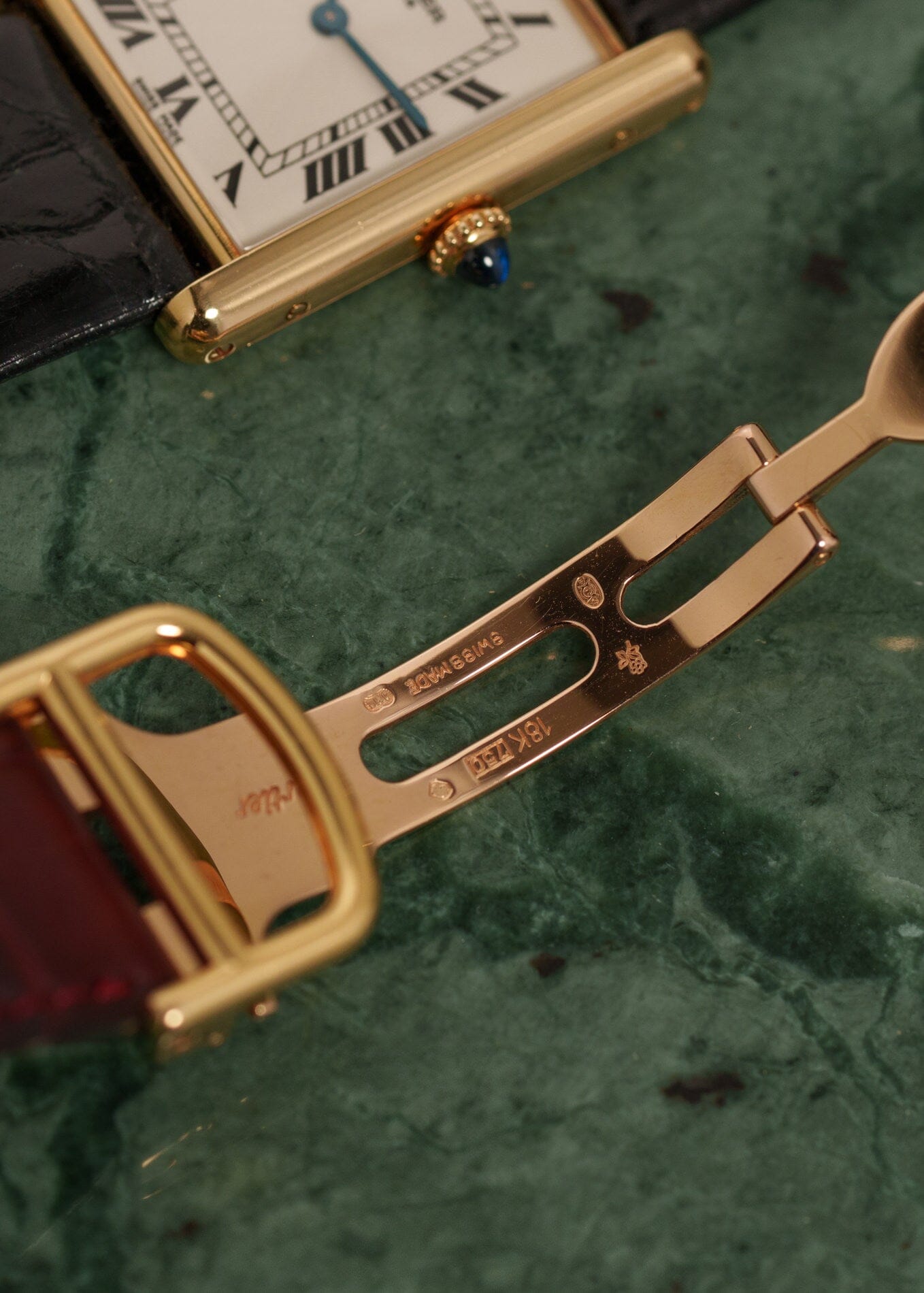 Cartier タンク ルイ カルティエ LM YG CPCP 1600B 箱付き Watch CARTIER