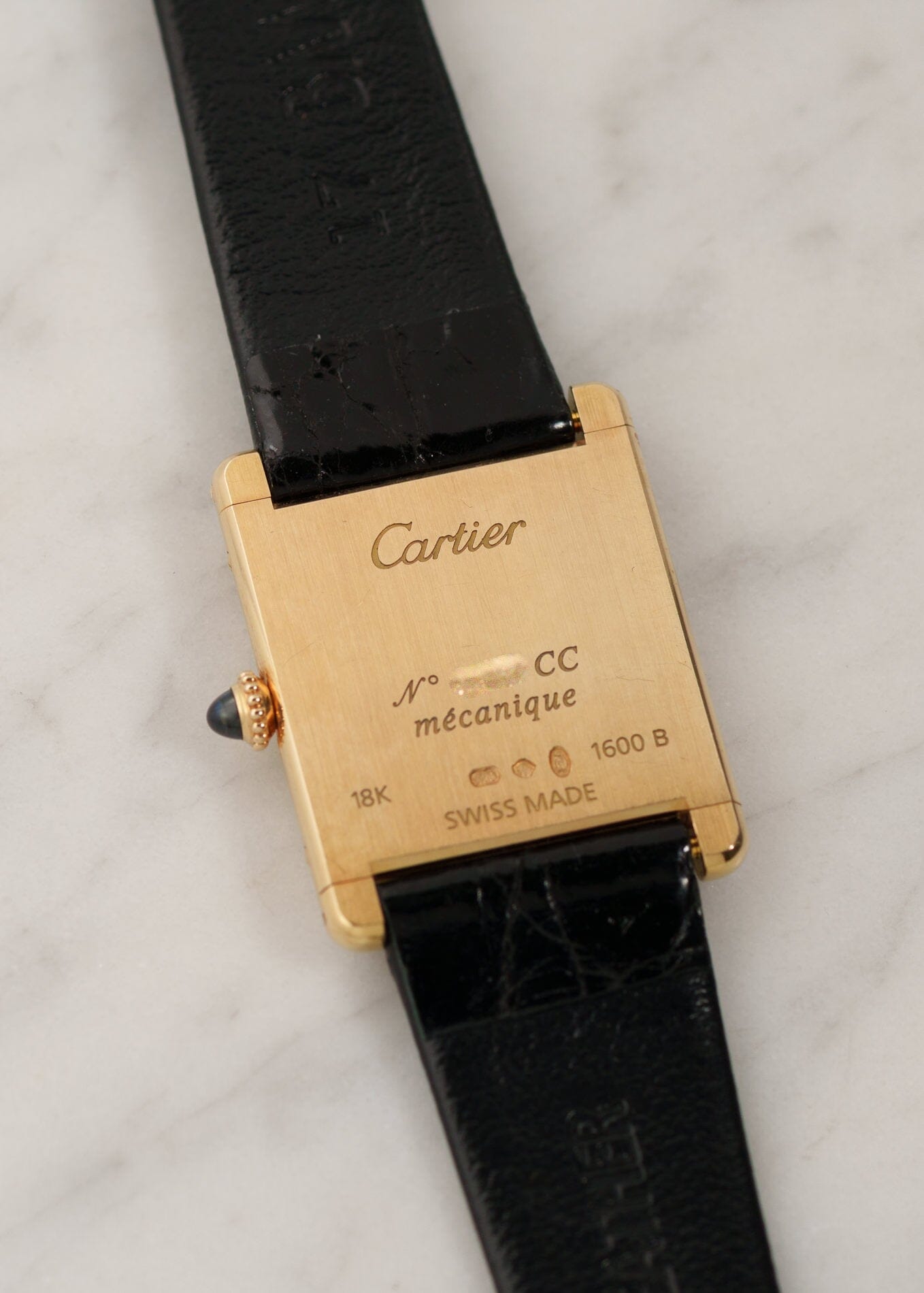 Cartier タンク ルイ カルティエ LM YG CPCP 1600B 箱付き Watch CARTIER