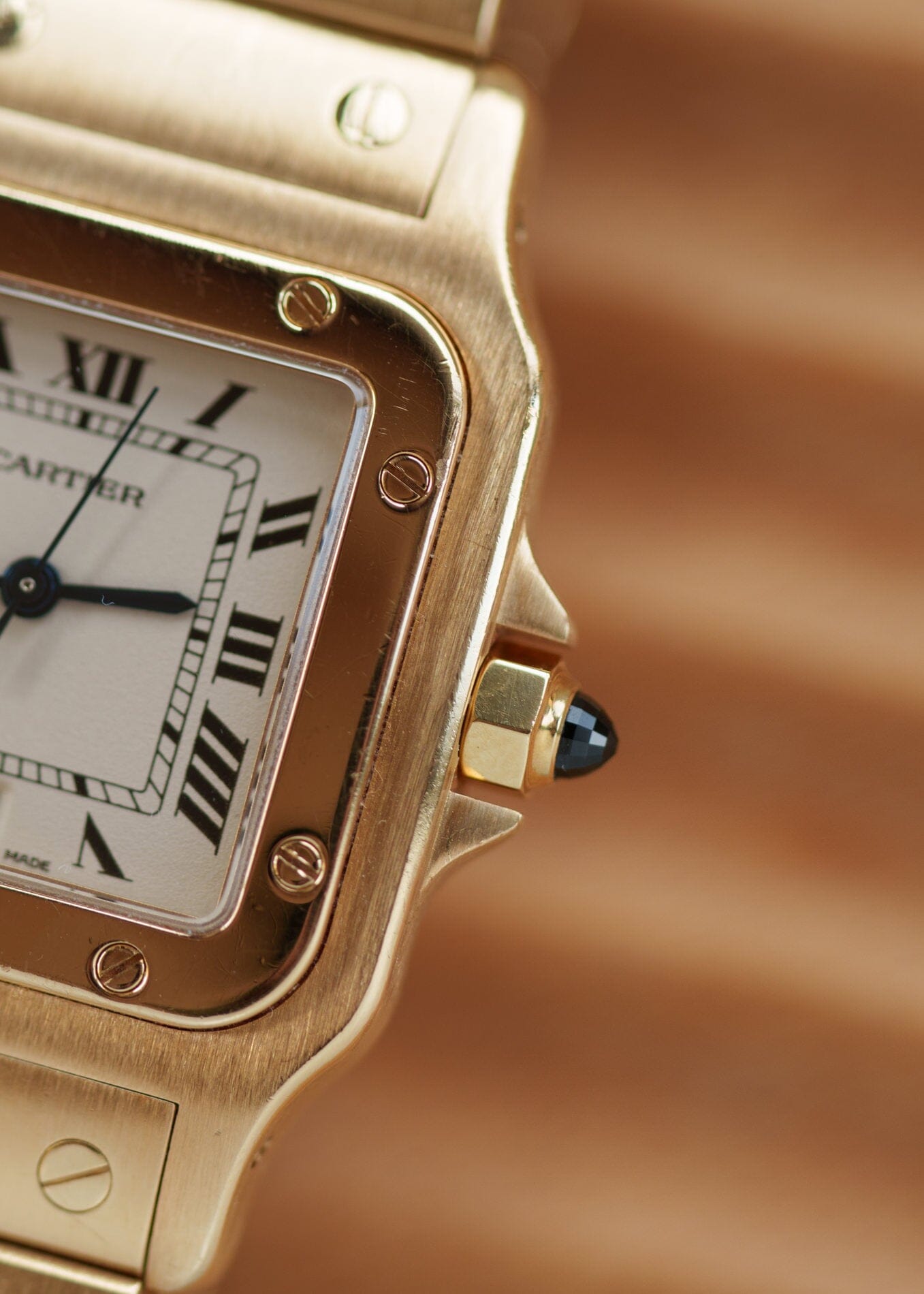 Cartier Santos Galbee LM 887901 YG with Service Paper Watch CARTIER