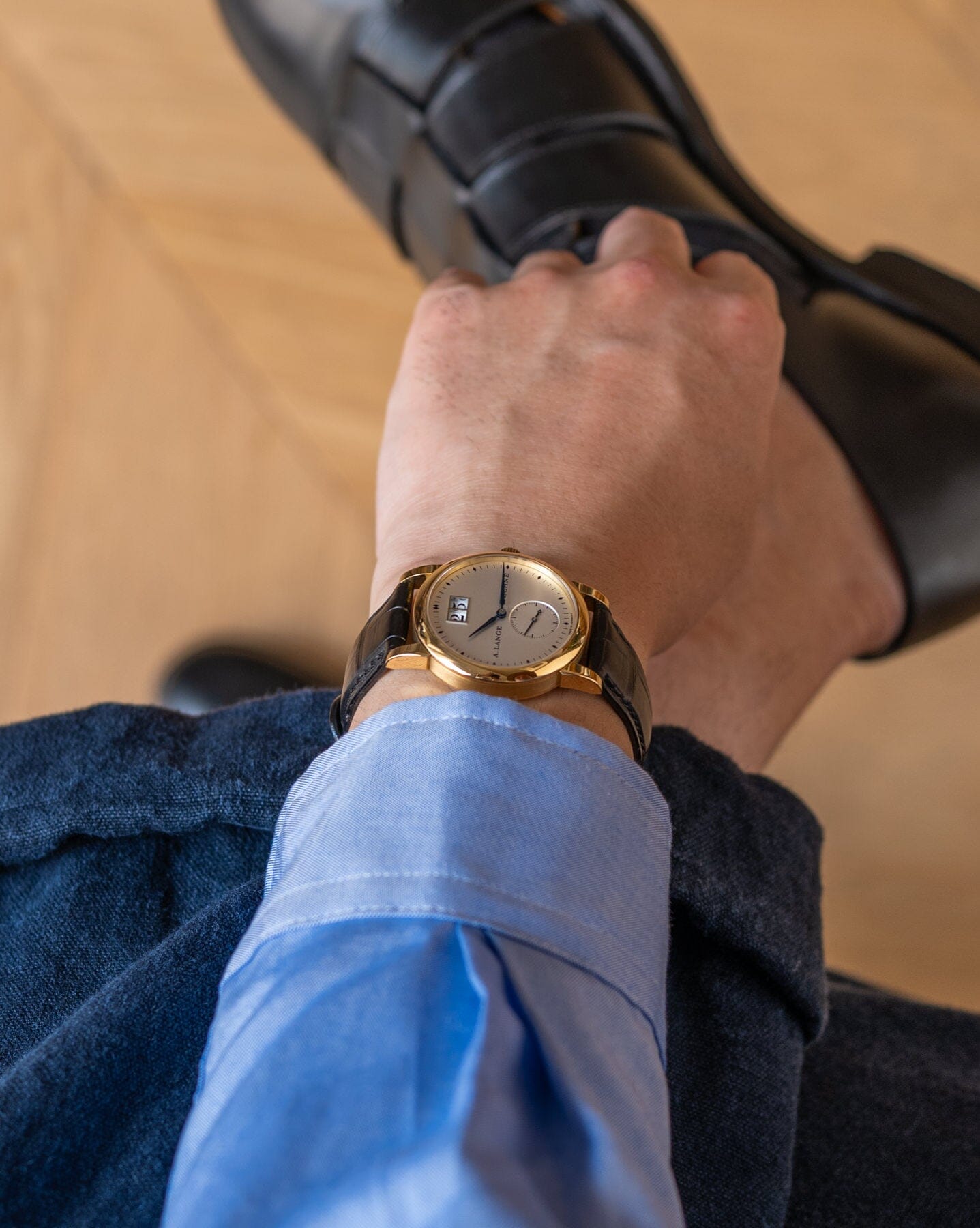 A. Lange & Söhne サクソニア 105.022 YG 箱保証書付き Watch A. LANGE & SOHNE
