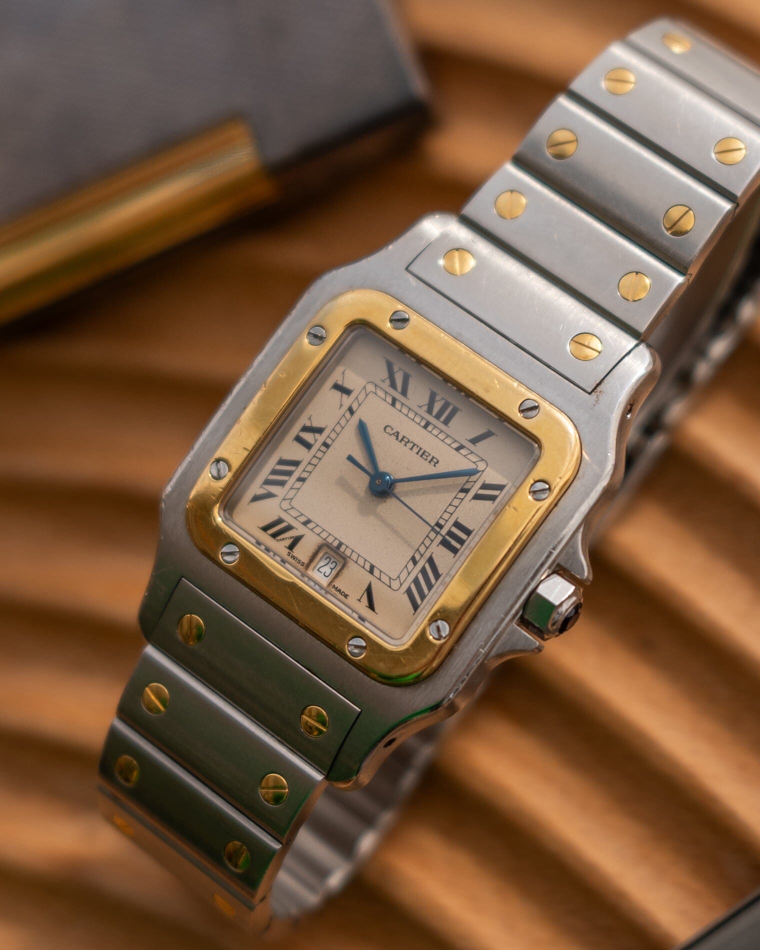 Cartier サントス ガルベ LM アイボリーローマン Watch CARTIER