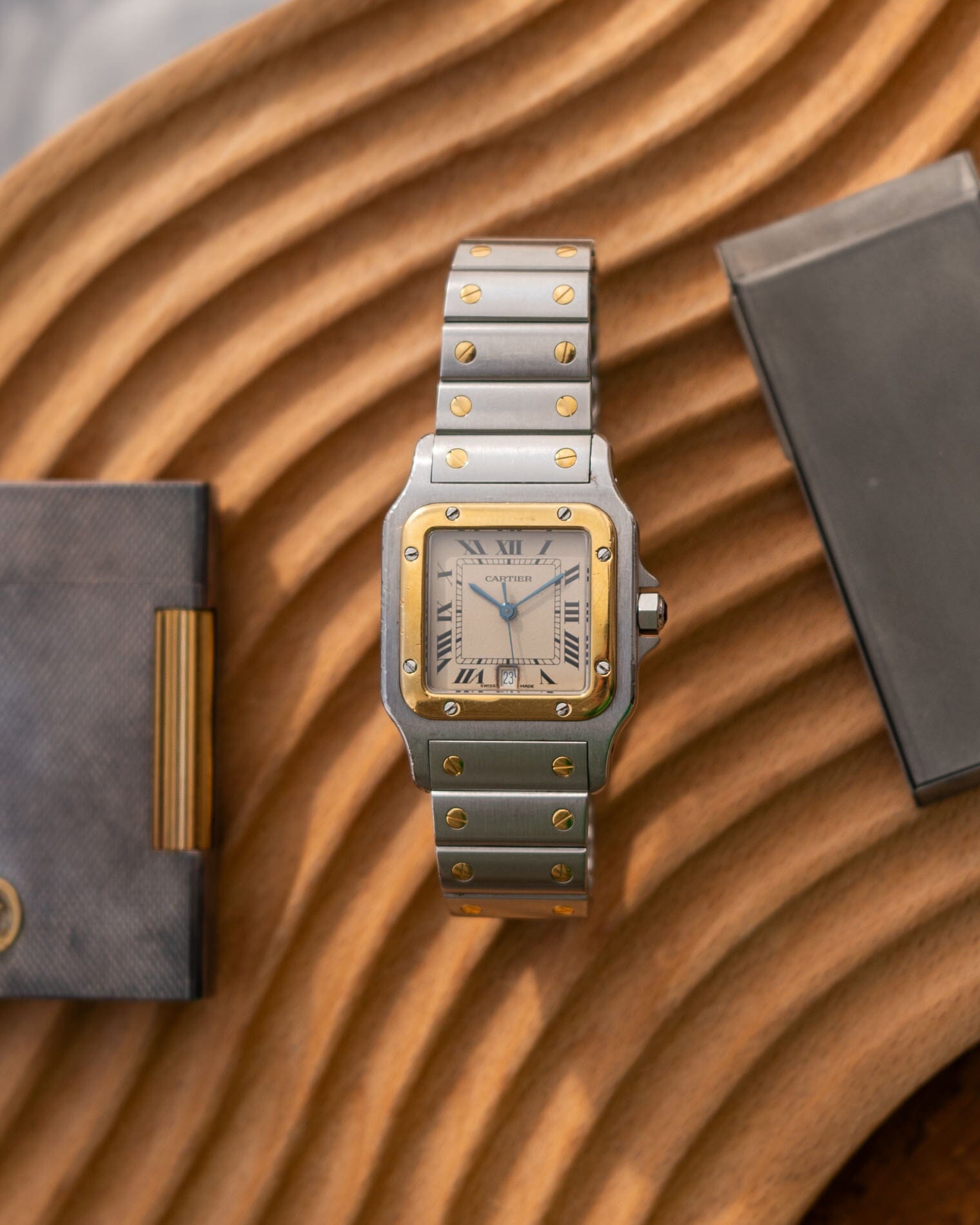 Cartier サントス ガルベ LM アイボリーローマン Watch CARTIER