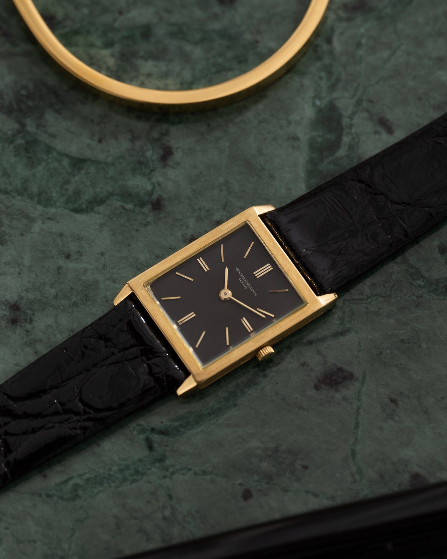 Vacheron Constantin レクタングル 6791 "タンク" YG ダークグレーダイアル Watch VACHERON CONSTANTIN