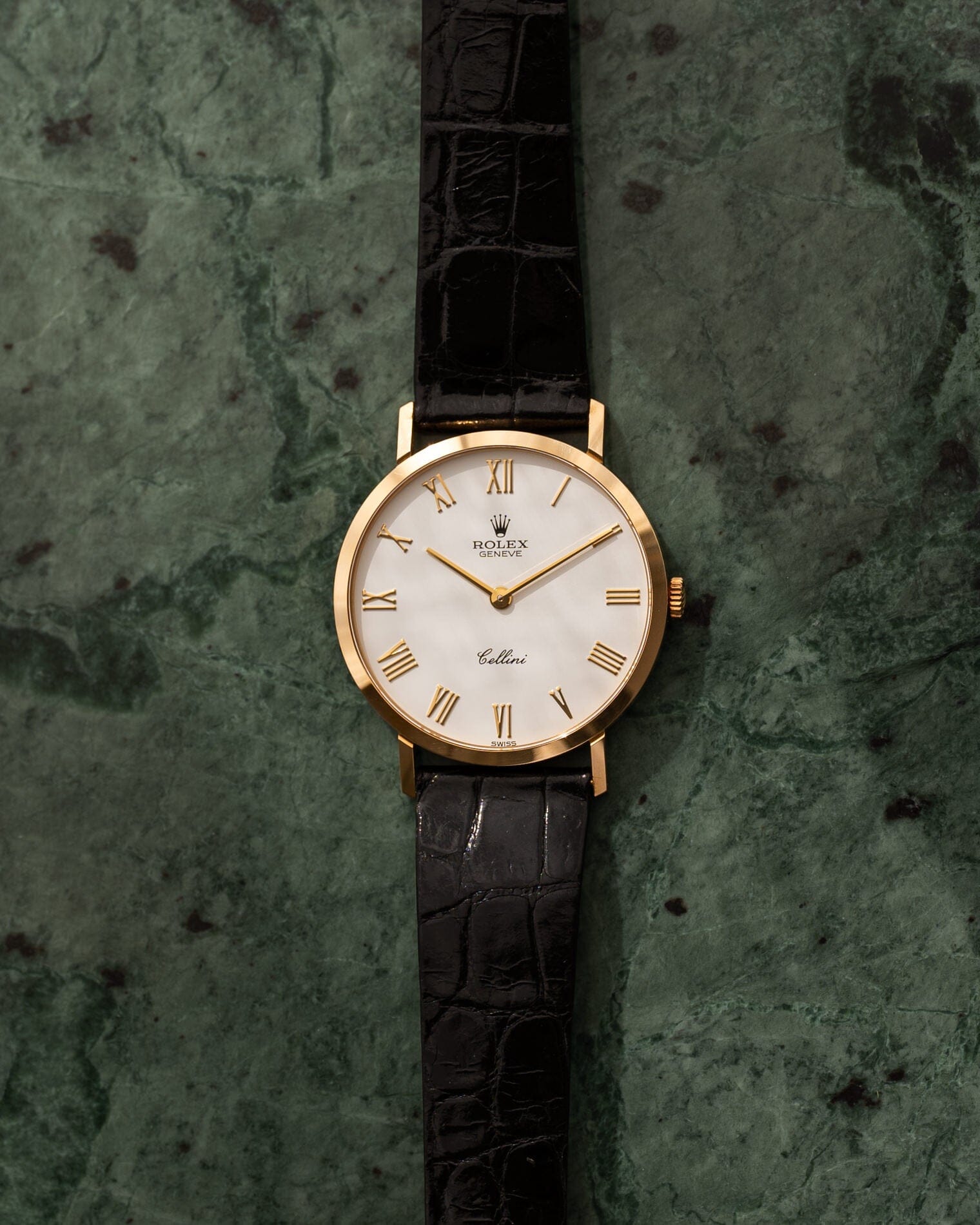 Rolex チェリーニ 4112 YG ホワイトローマン フルセット Watch ROLEX