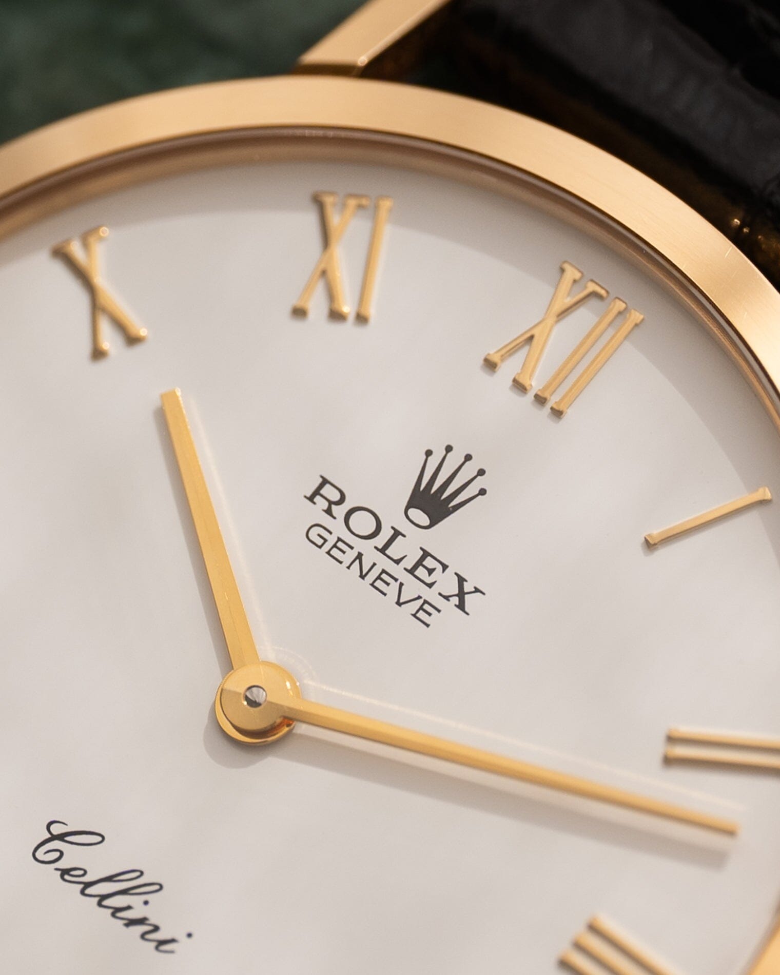 Rolex チェリーニ 4112 YG ホワイトローマン フルセット Watch ROLEX