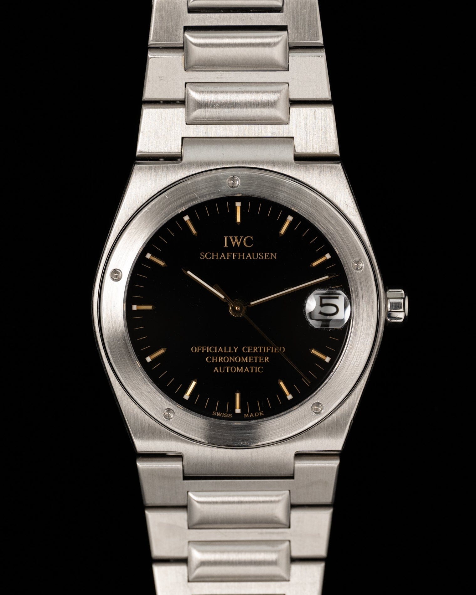 IWC インヂュニア 3521 ブラック 保証書付き Watch IWC