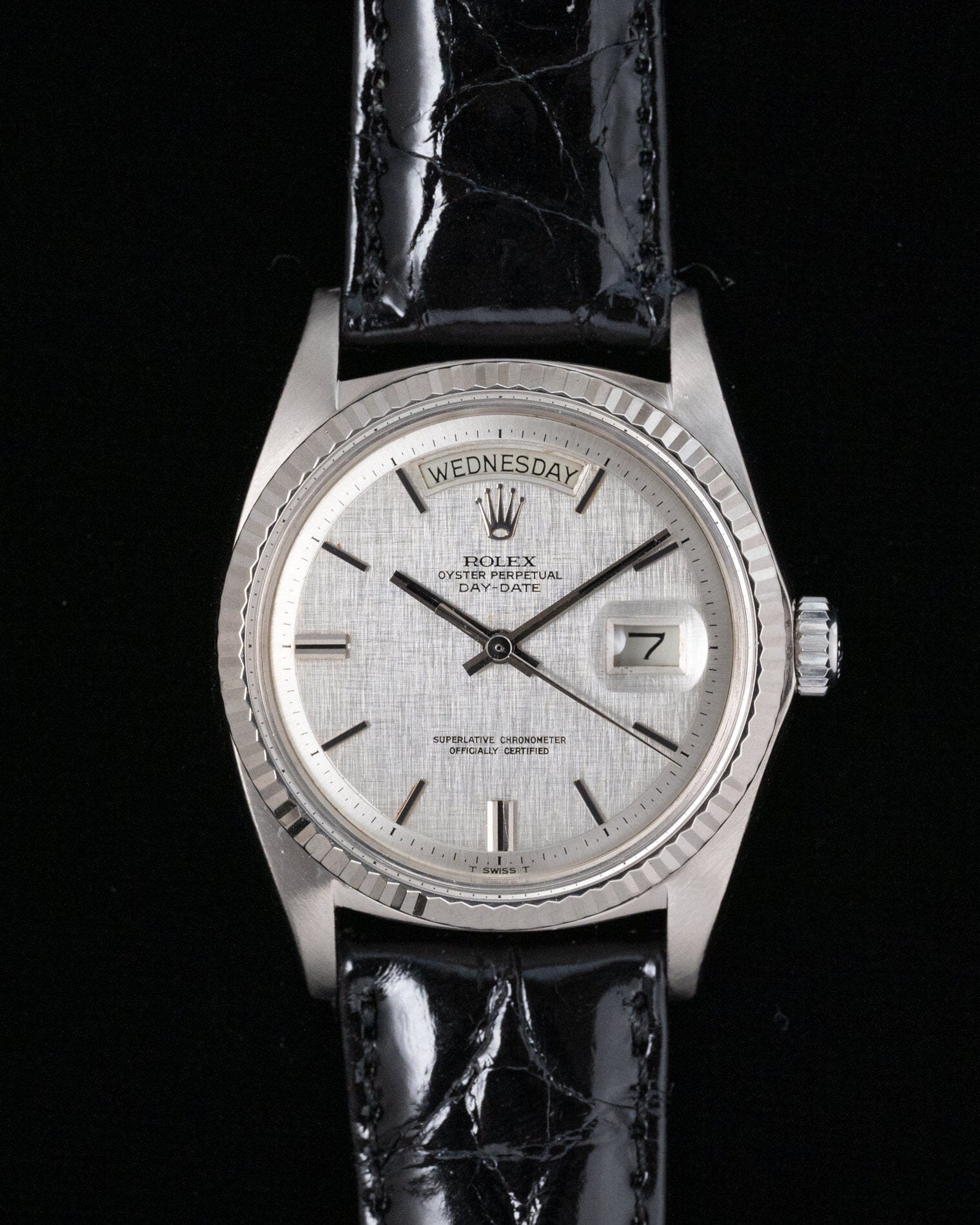 Rolex デイデイト 1803 WG シルバーリネンダイアル Watch ROLEX