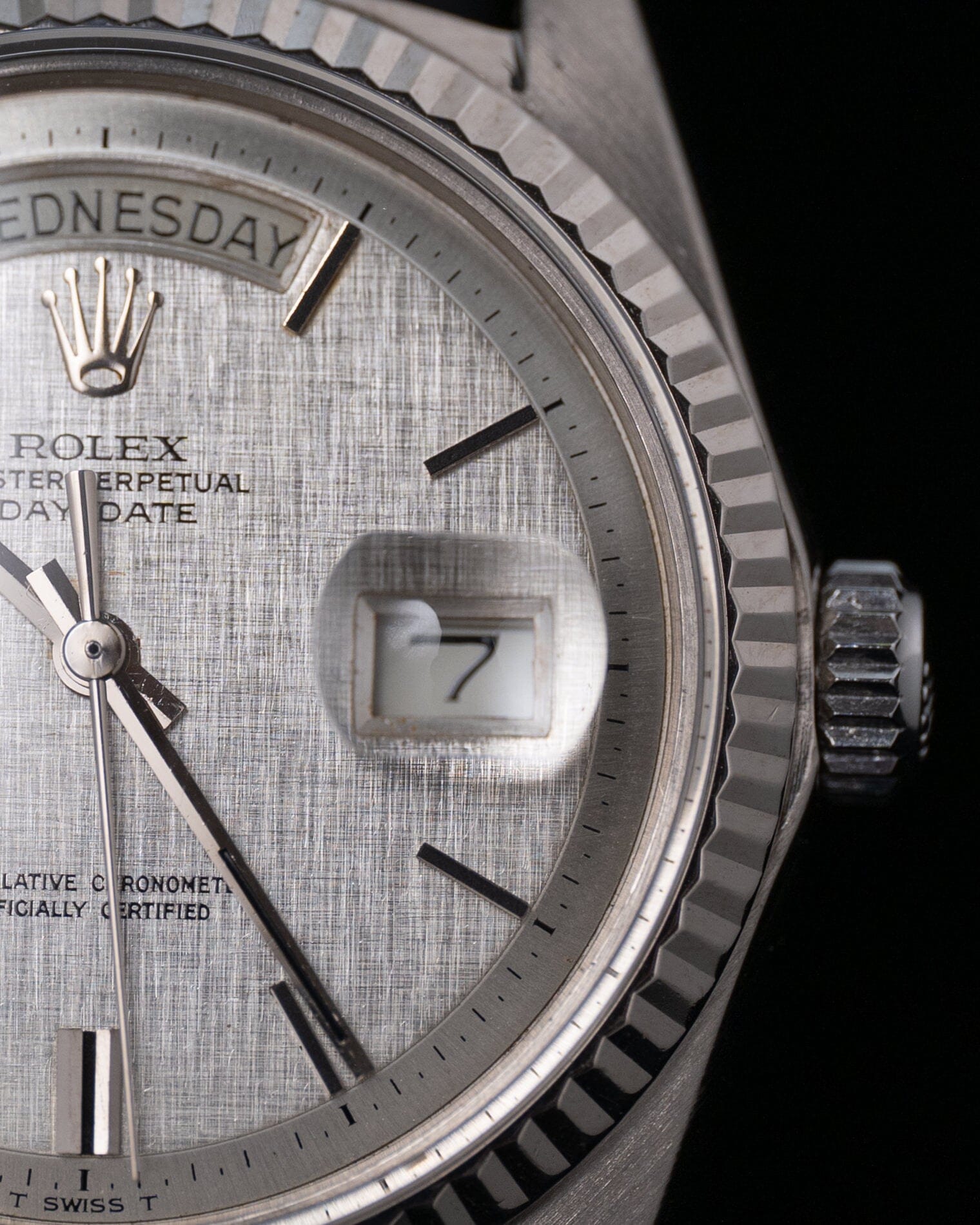 Rolex デイデイト 1803 WG シルバーリネンダイアル Watch ROLEX