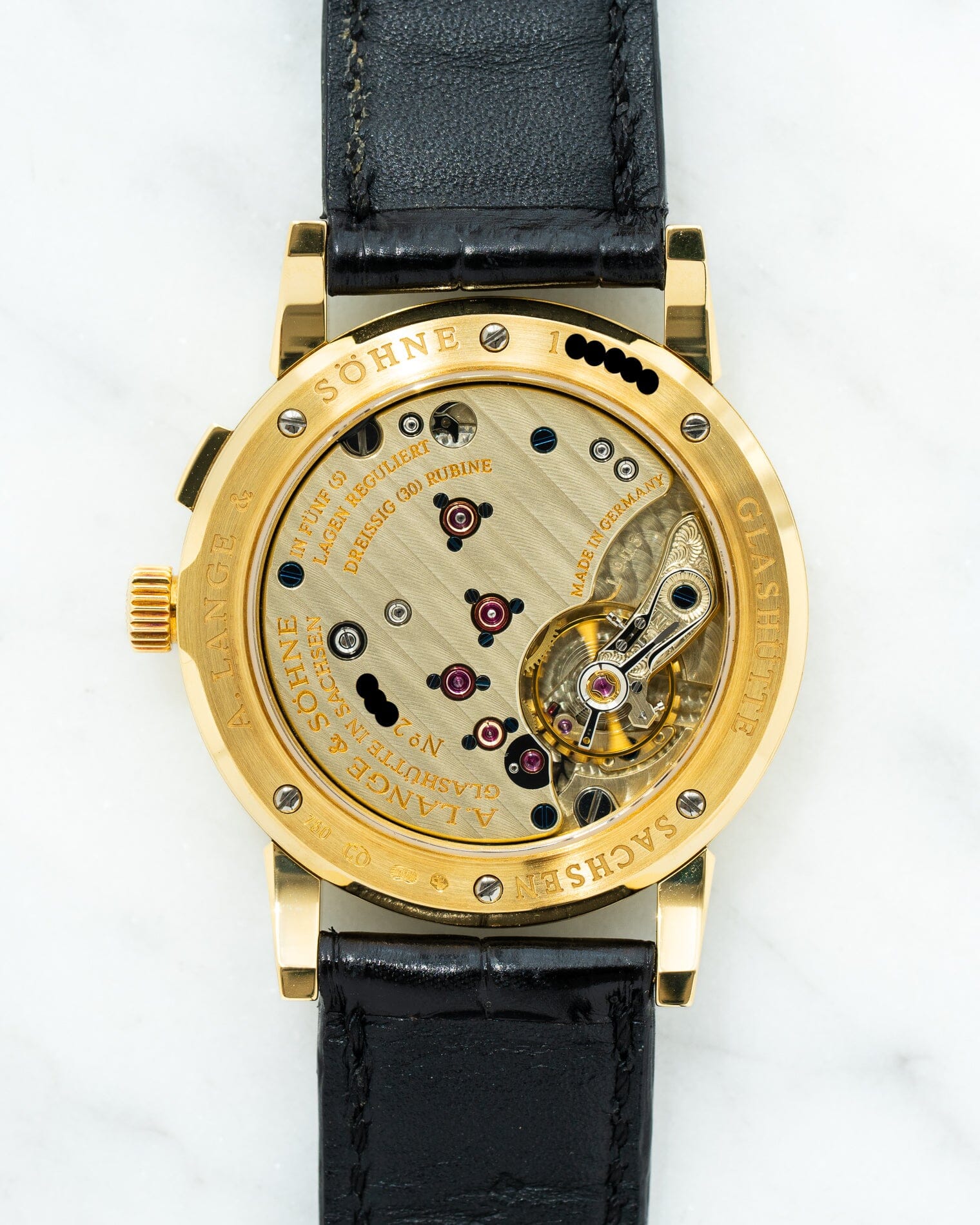 A. Lange & Söhne サクソニア 105.022 YG 箱保証書付き Watch A. LANGE & SOHNE