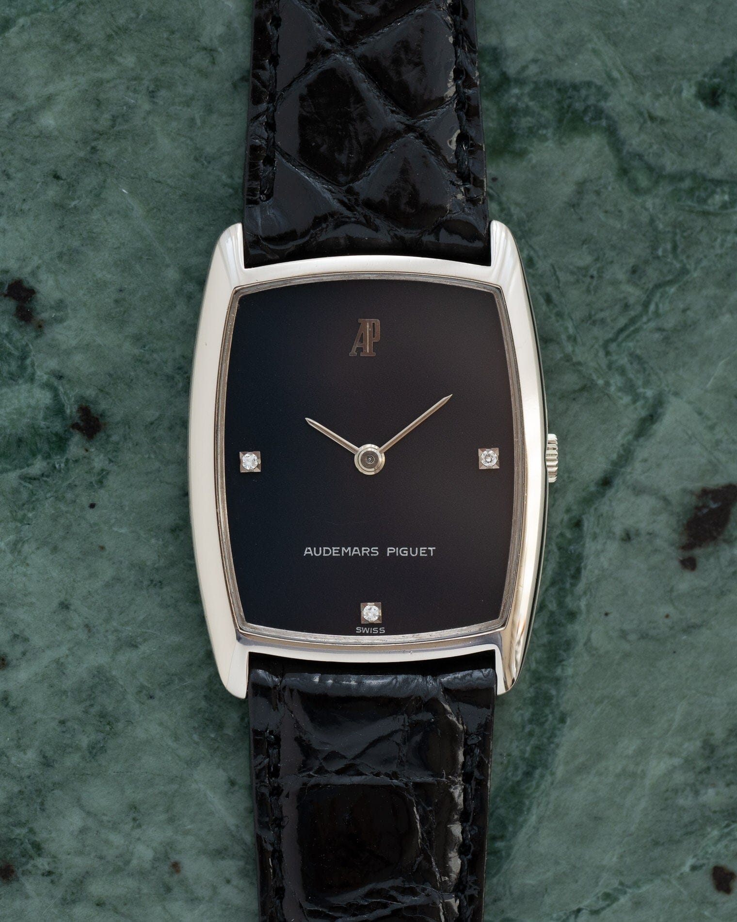 Audemars Piguet トノー WG ブラックダイヤモンドダイアル Watch AUDEMARS PIGUET