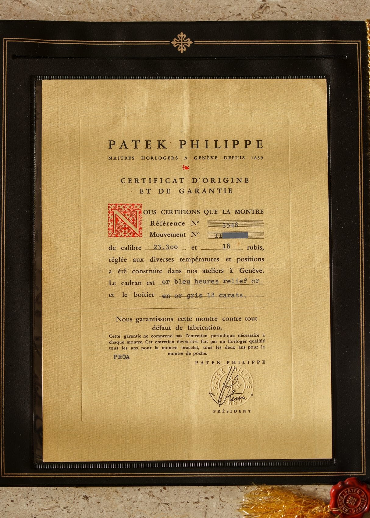 Patek Philippe ゴールデンエリプス 3548 WG ブルーダイアル 箱保証書付き Watch PATEK PHILIPPE