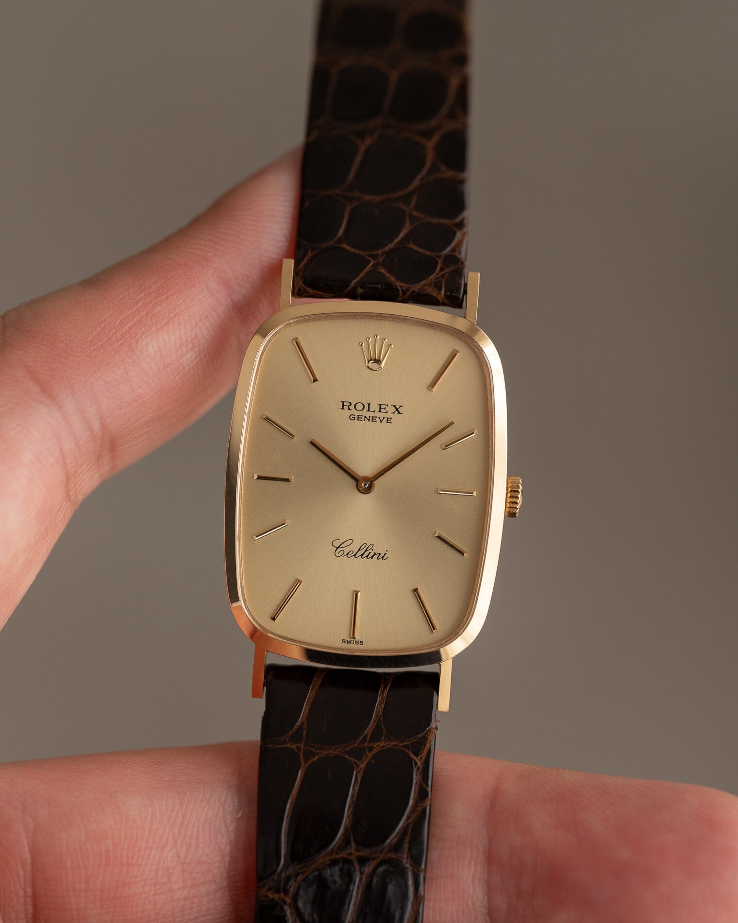 Rolex チェリーニ 4113 YG シャンパンダイアル フルセット Watch ROLEX