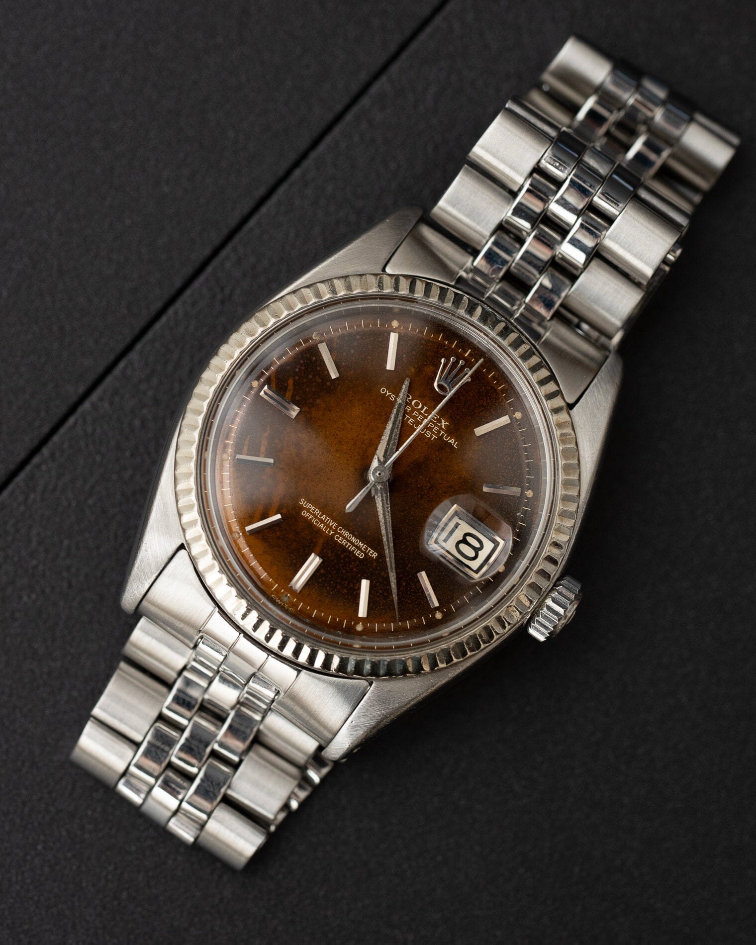 Rolex Datejust 1601 Gilt Tropical Dial Watch ROLEX