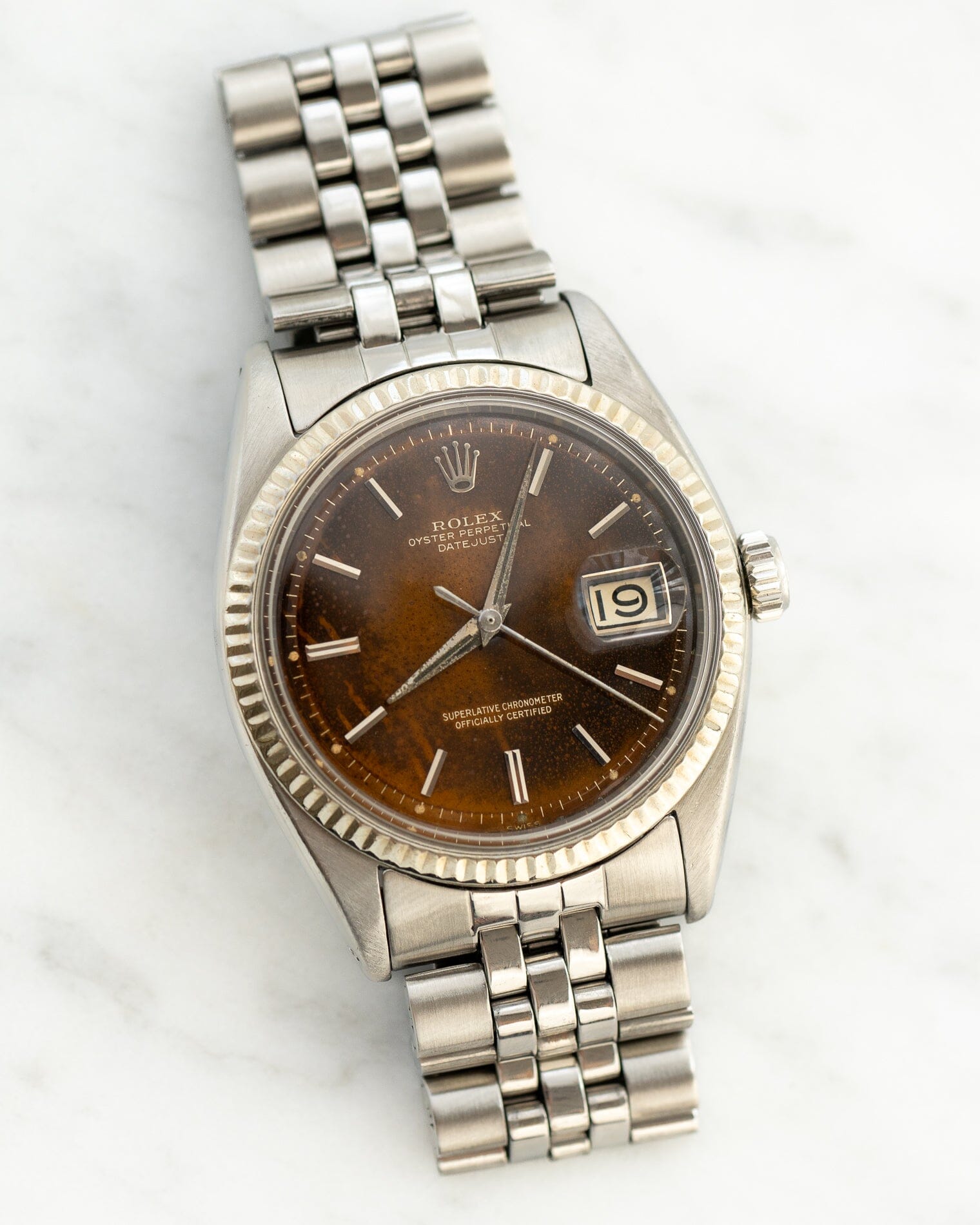 Rolex Datejust 1601 Gilt Tropical Dial Watch ROLEX