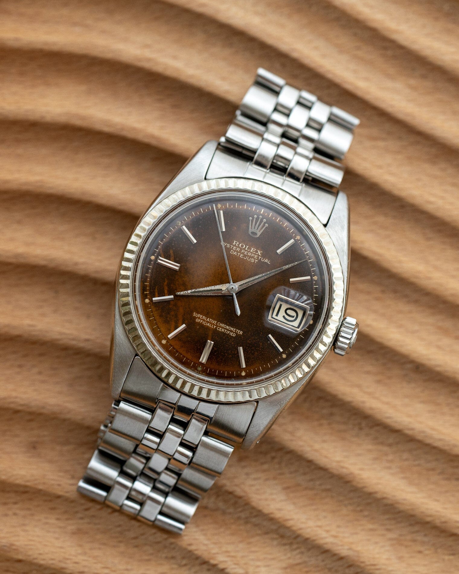 Rolex Datejust 1601 Gilt Tropical Dial Watch ROLEX