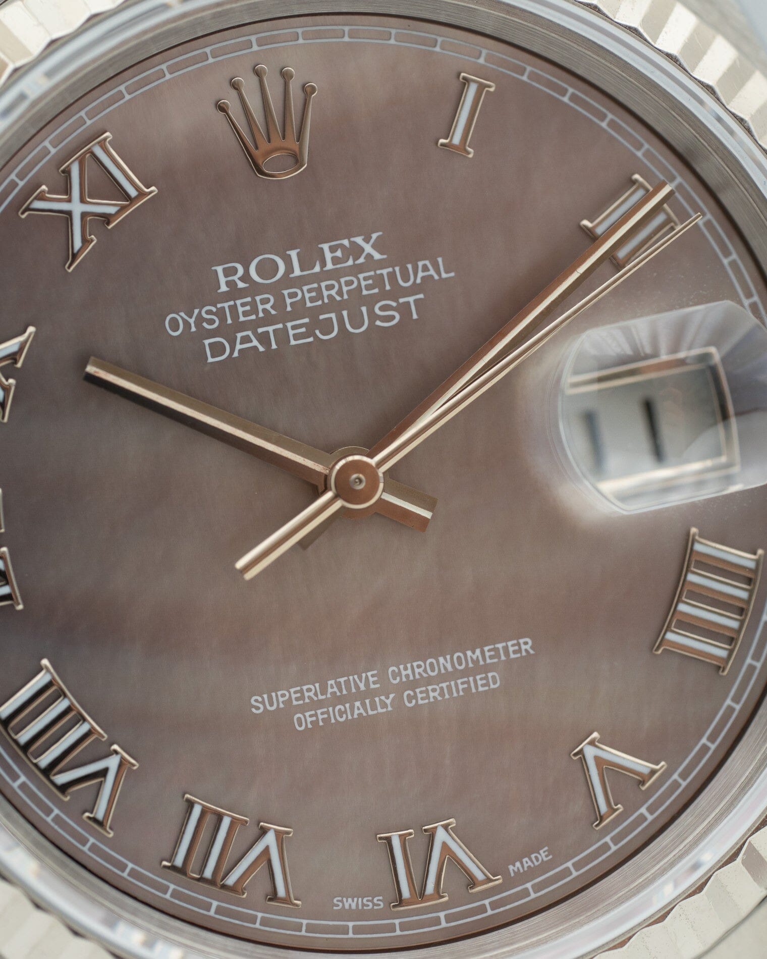 Rolex Datejust 16234 Black MOP Dial Watch ROLEX