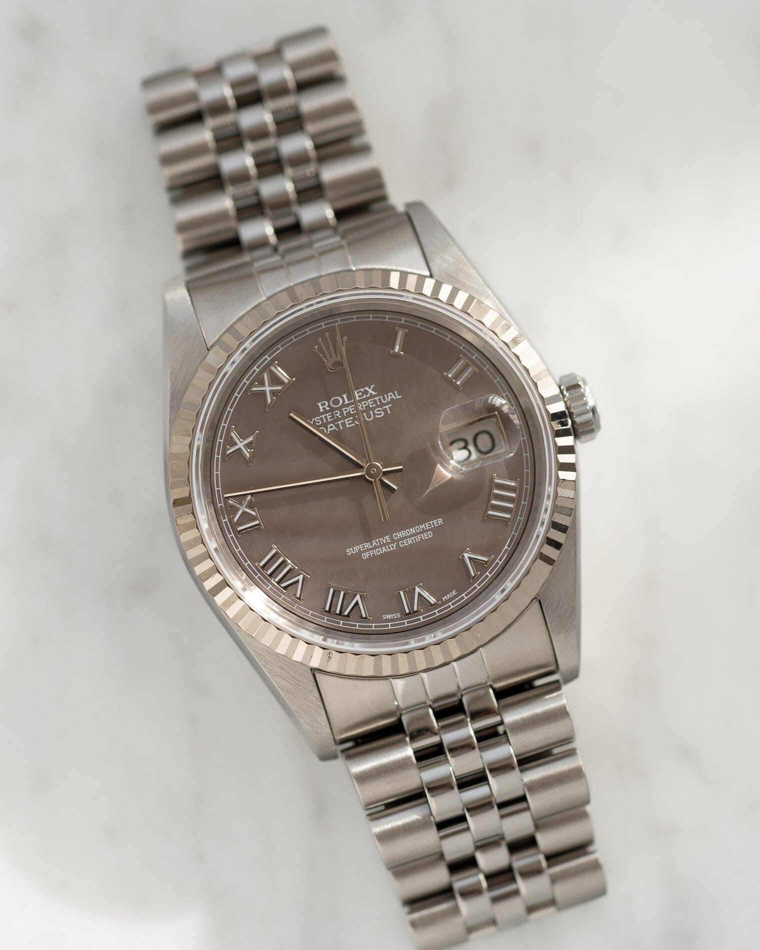 Rolex Datejust 16234 Black MOP Dial Watch ROLEX