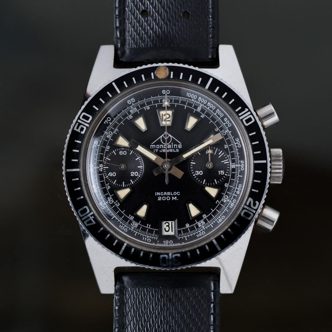 MONDAINE Diver Chronograph 1970s - Arbitro