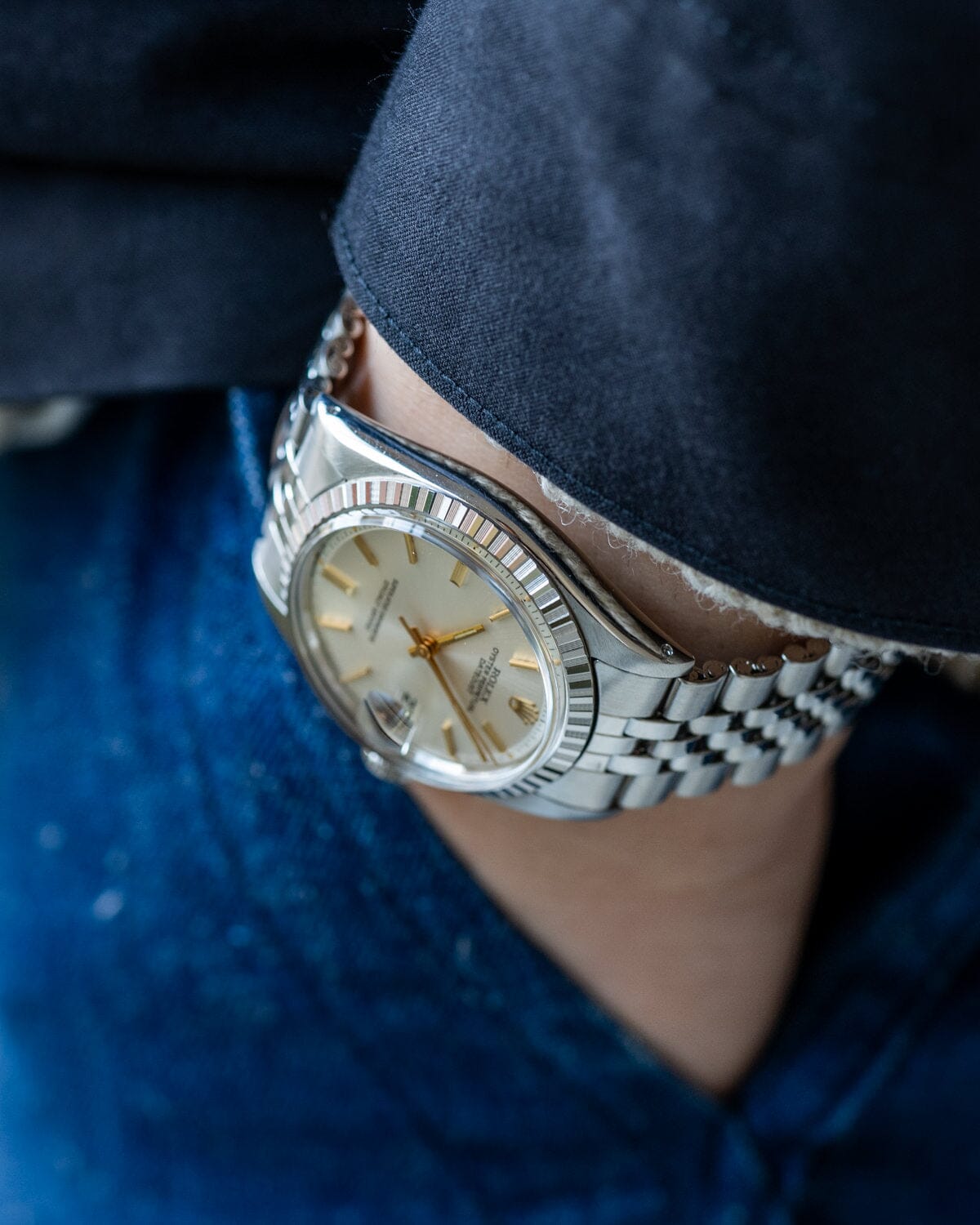 ロレックス デイトジャスト 1603 シルバーシグマダイアル 箱保証書付き Watch ROLEX