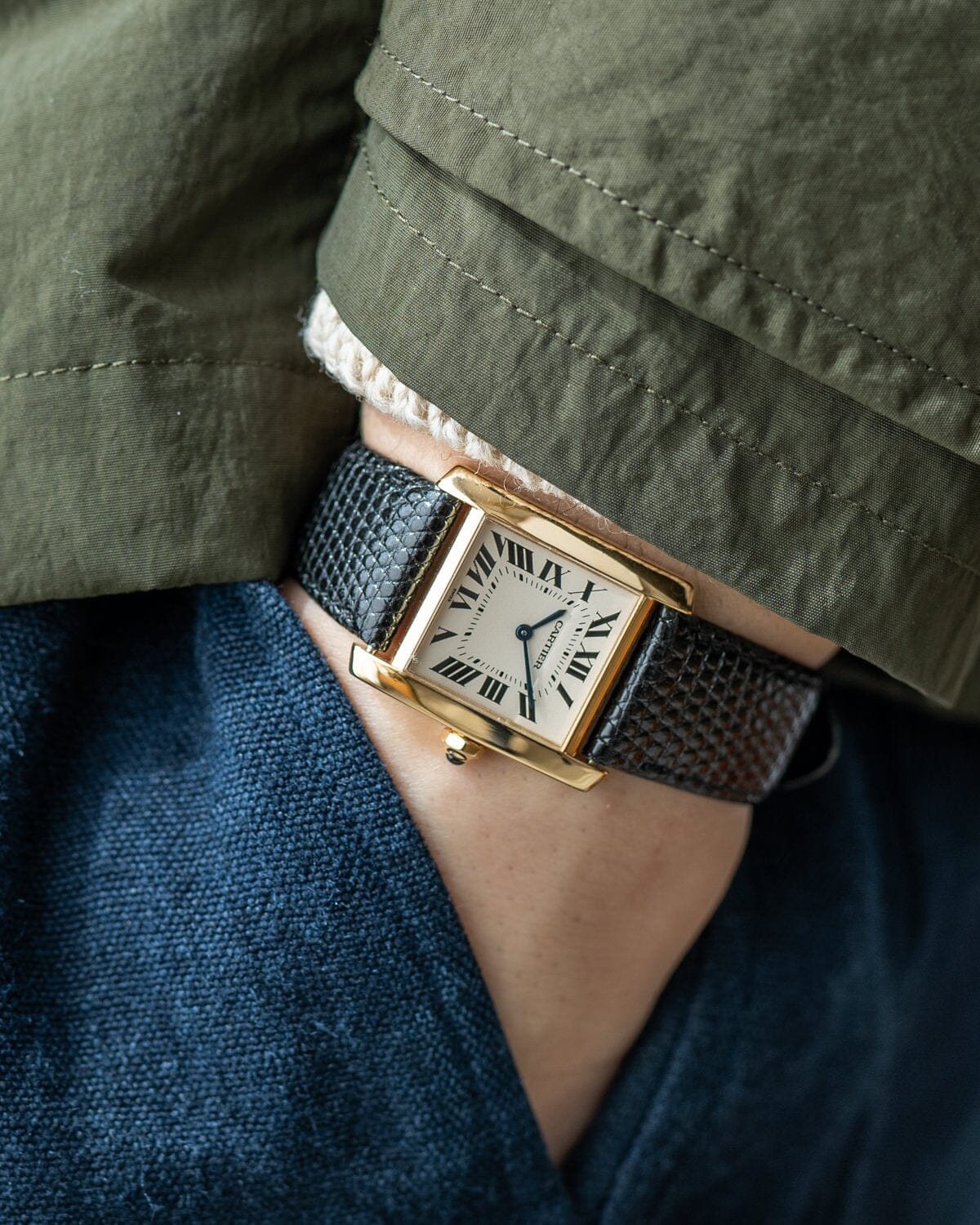 カルティエ タンクフランセーズ MM 1821 YG Watch CARTIER