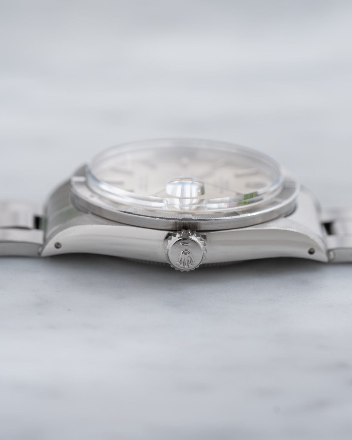 Rolex Oyster Perpetual Date 1501 Silver Dial with Riveted Bracelet Watch ROLEX