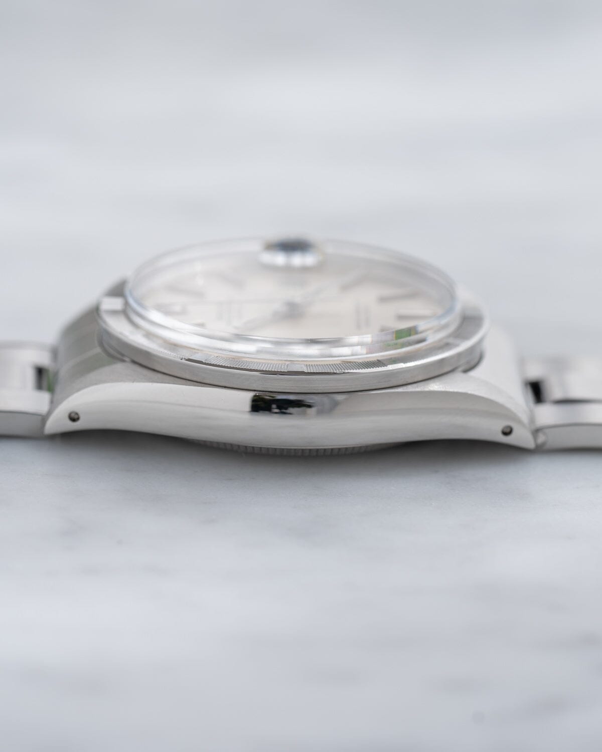 Rolex Oyster Perpetual Date 1501 Silver Dial with Riveted Bracelet Watch ROLEX