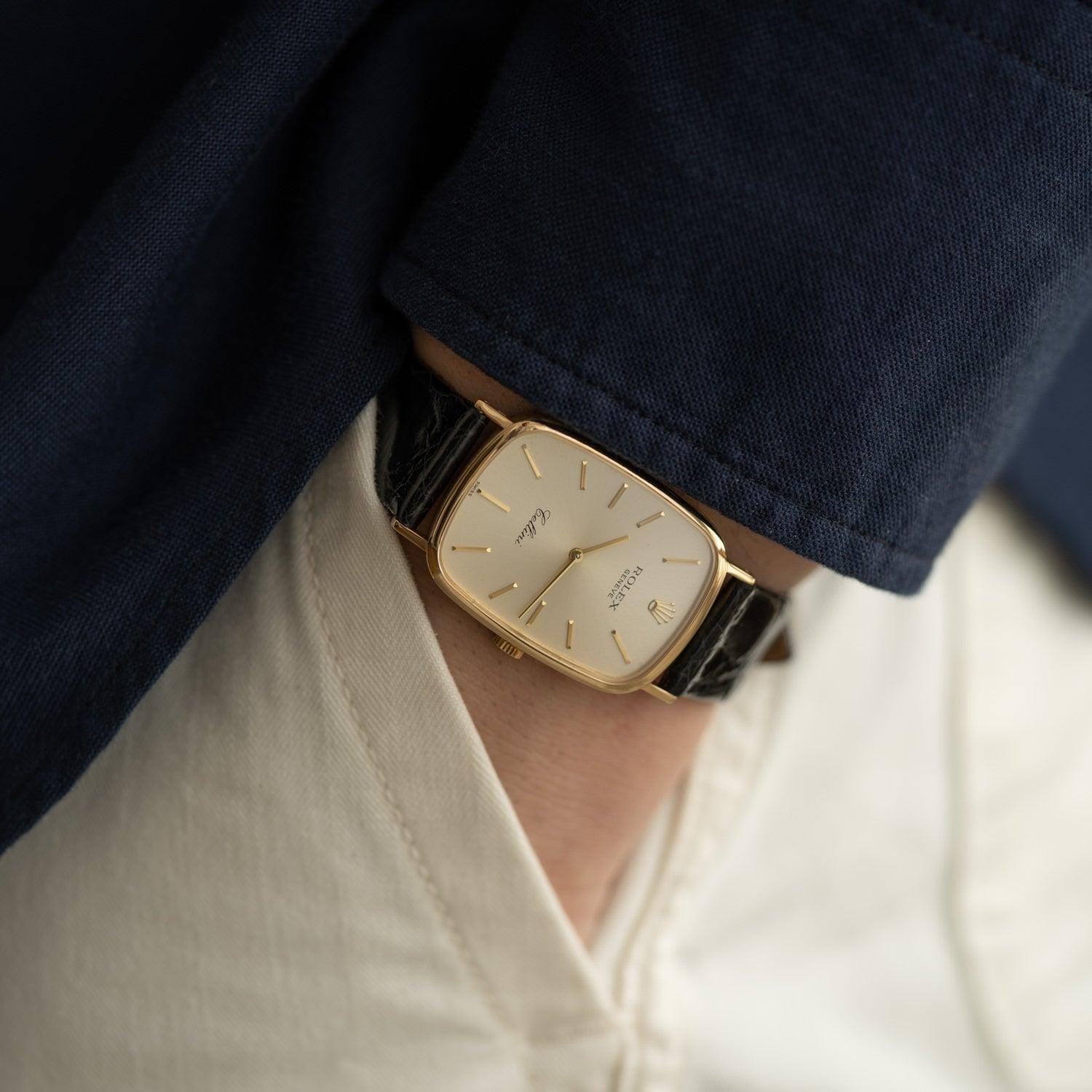 ロレックス チェリーニ YG レクタングル / ROLEX Cellini 4113 Rectangle YG Silver Dial - Arbitro