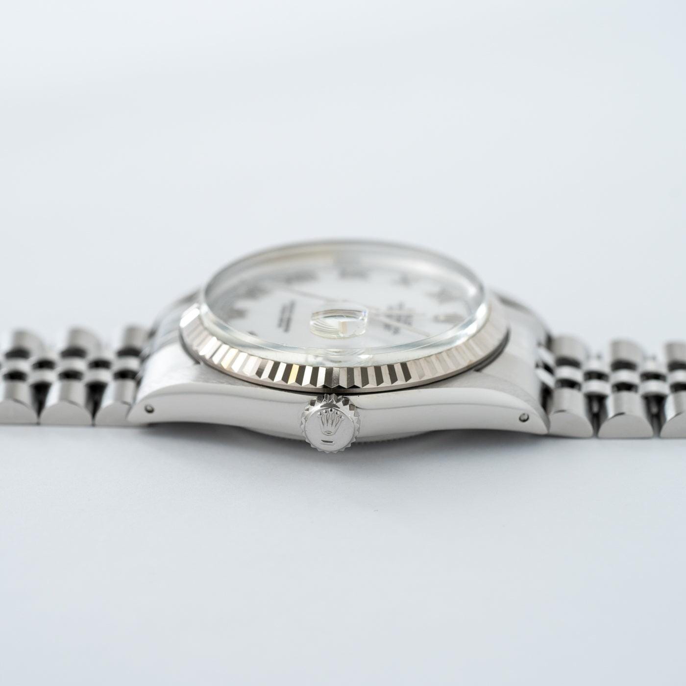 ROLEX Oyster Perpetual Datejust 16014 White Roman - Arbitro