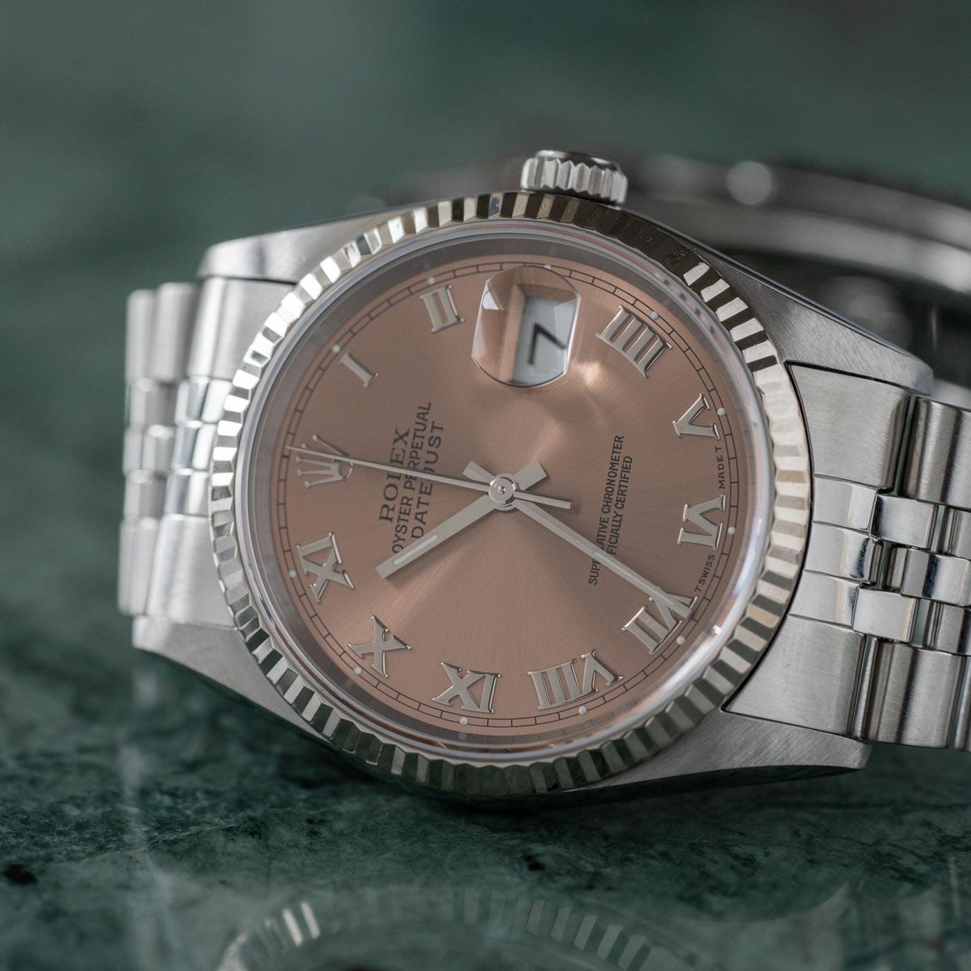 ROLEX Oyster Perpetual Datejust 16234 Salmon Dial - Arbitro