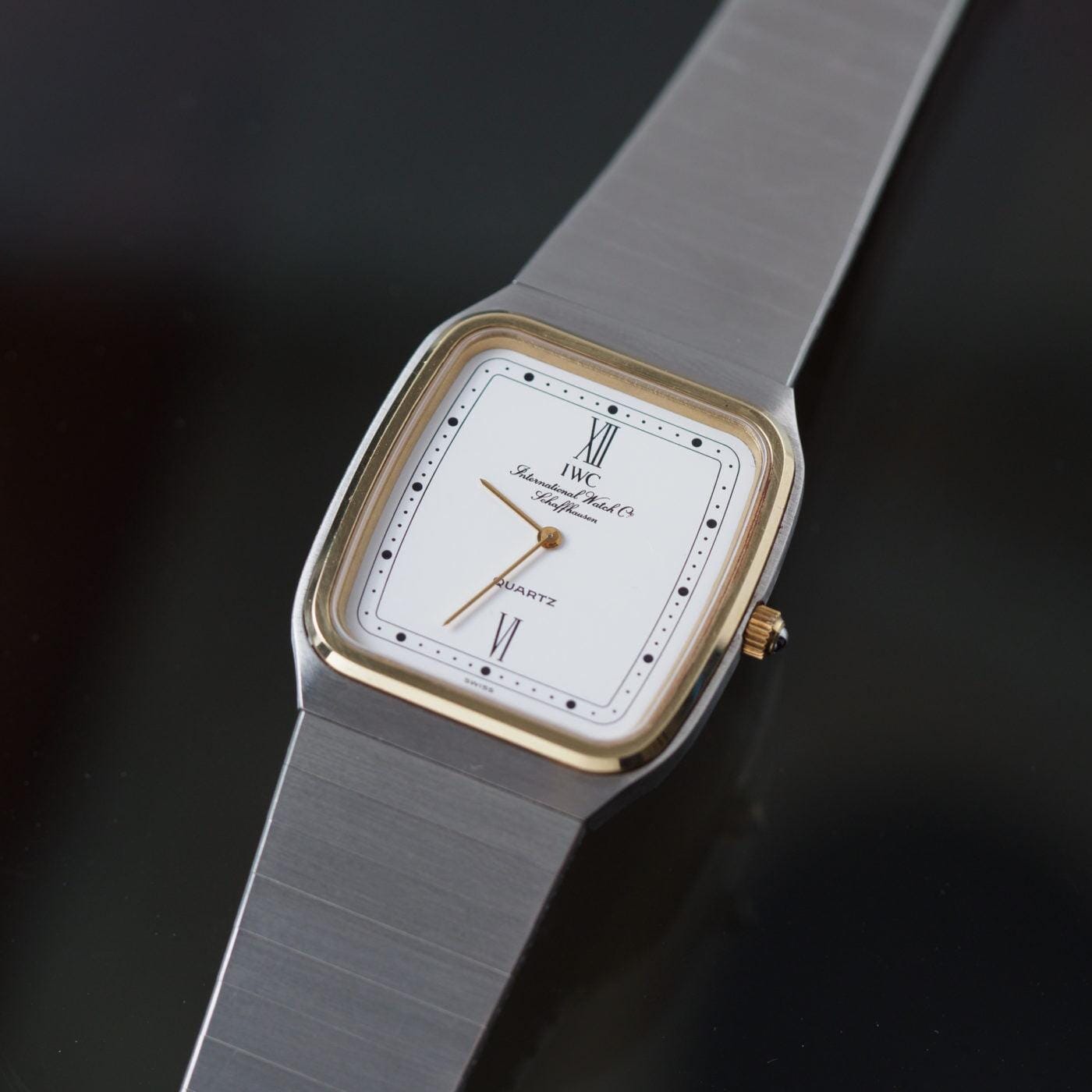 IWC Rectangle White Roman Dial 1980s - Arbitro