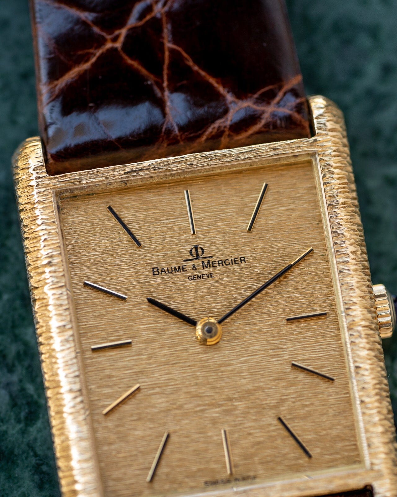 ボーム&メルシエ 37059 レクタングル YG バーク仕上げ Watch BAUME&MERCIER
