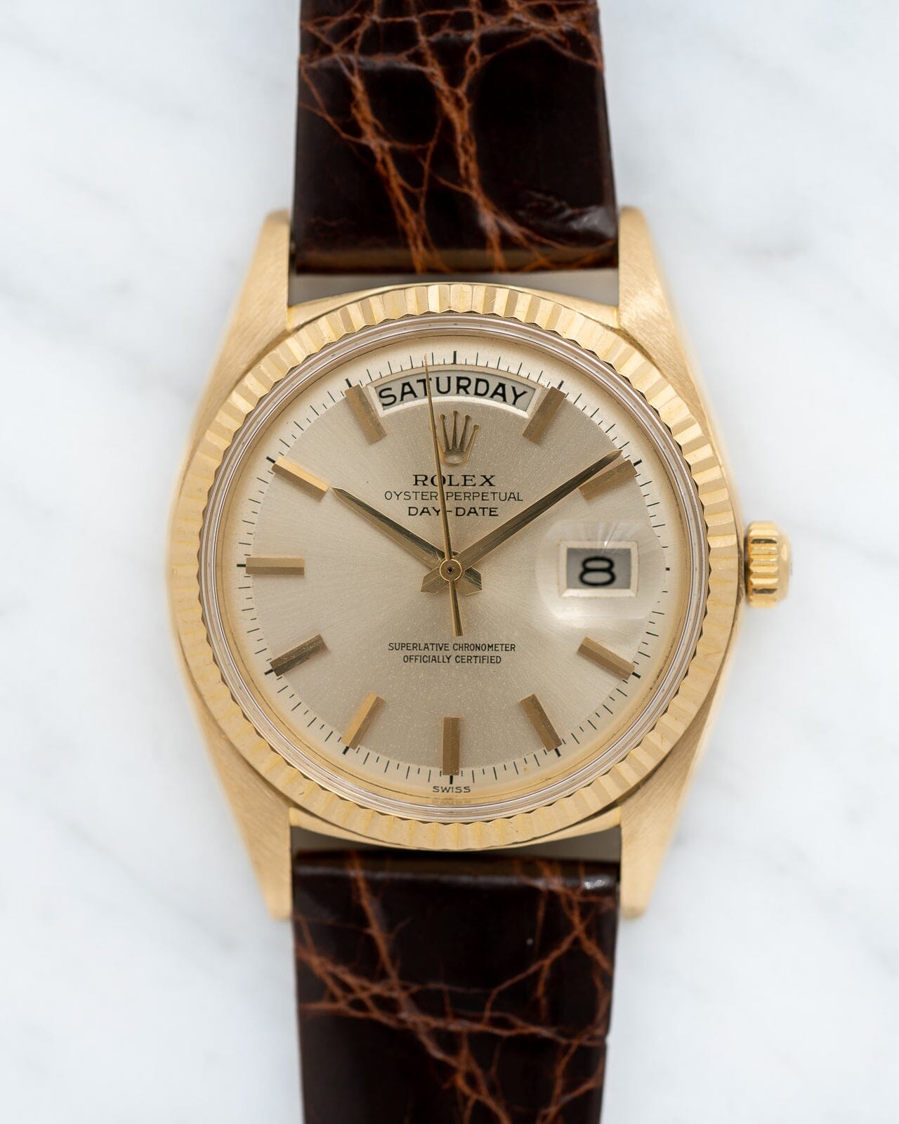 ロレックス デイデイト 1803 YG シルバーダイアル Watch ROLEX