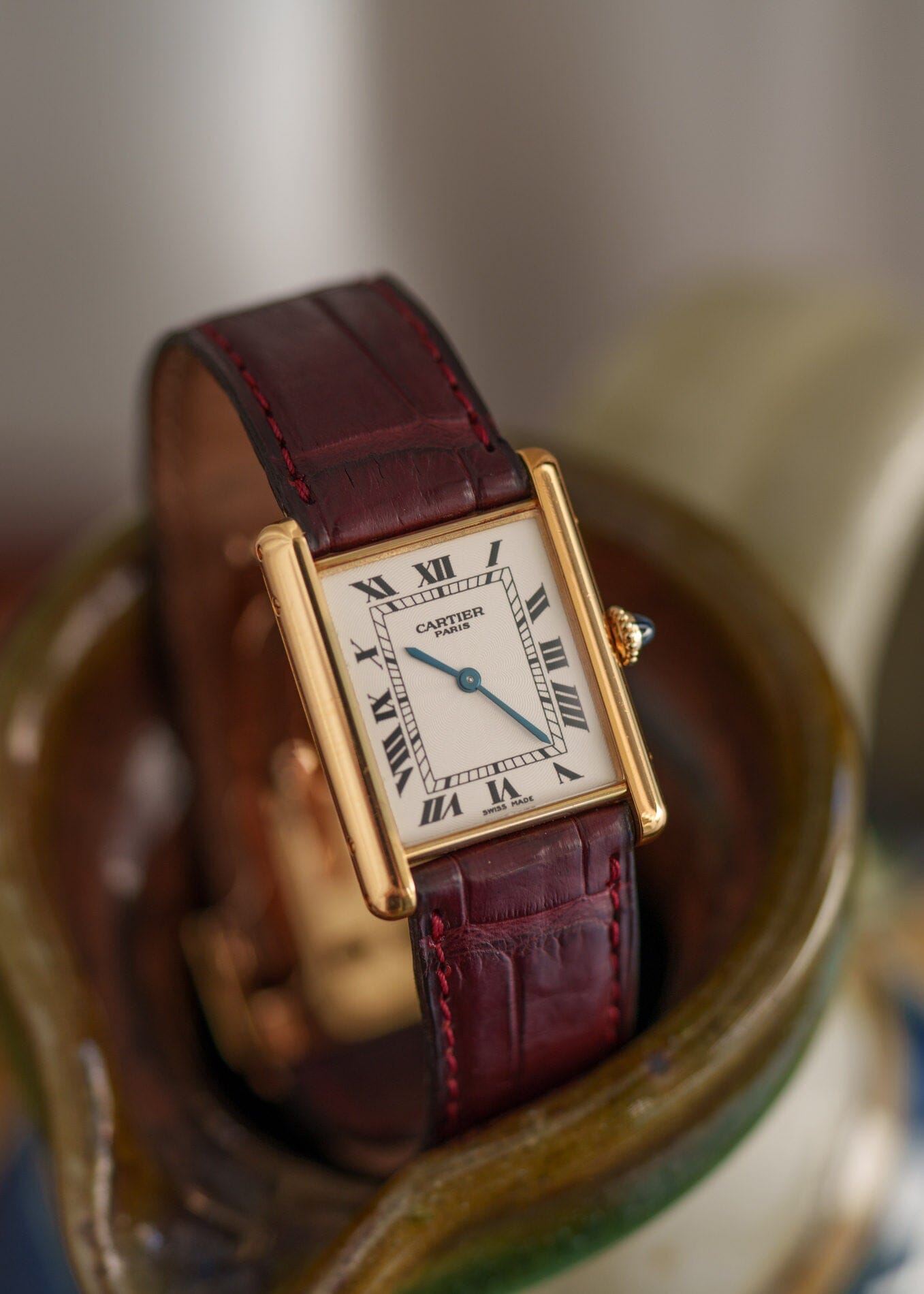 Cartier Tank Louis Cartier LM 16121 YG Extra Flat Teardrop