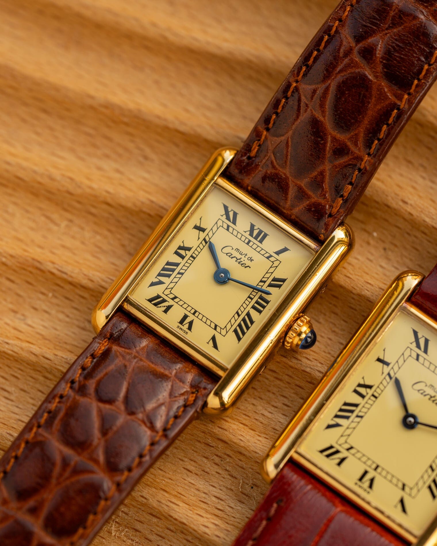 カルティエ マストタンク SM アイボリーローマン QZ Watch CARTIER 