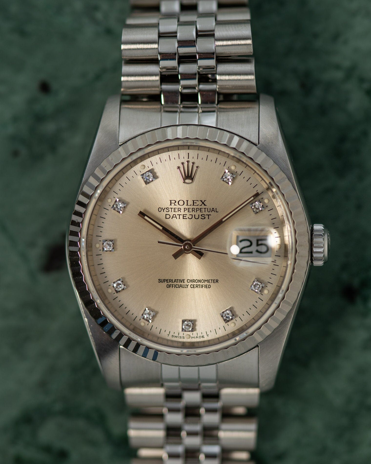 Rolex デイトジャスト 16234 アイボリー ダイヤモンドダイアル Watch ROLEX 