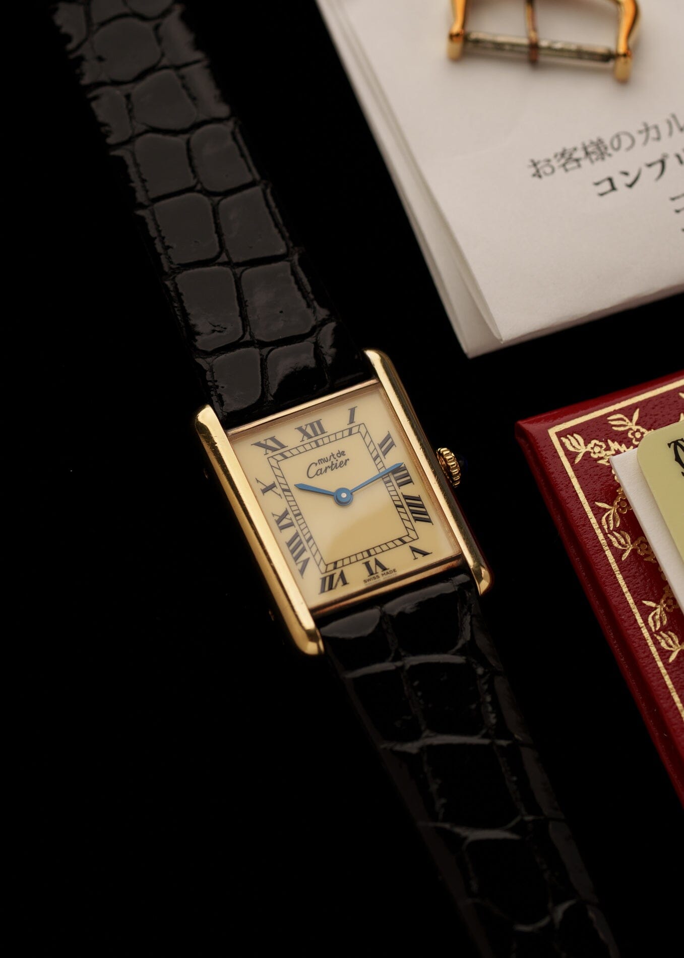 カルティエ マストタンク LM アイボリーローマン 手巻き 永久保証書付き Watch CARTIER 