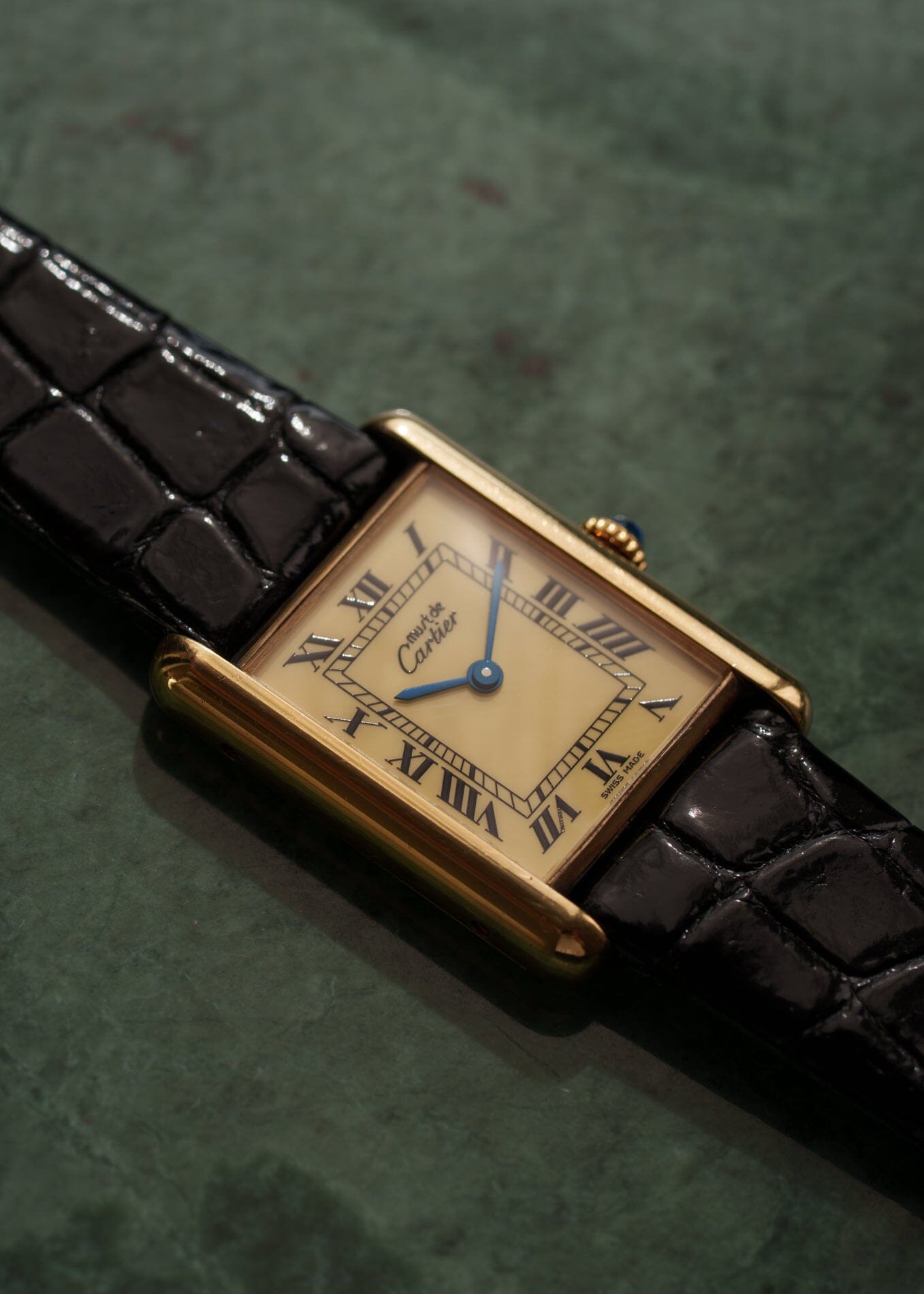 カルティエ マストタンク LM アイボリーローマン 手巻き 永久保証書付き Watch CARTIER 