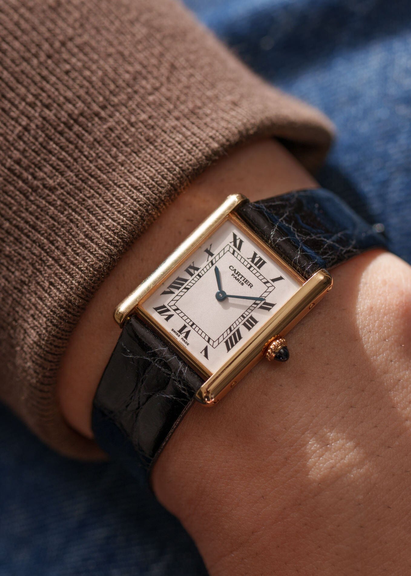 Cartier Tank Louis Cartier LM 16121 YG Extra Flat Teardrop
