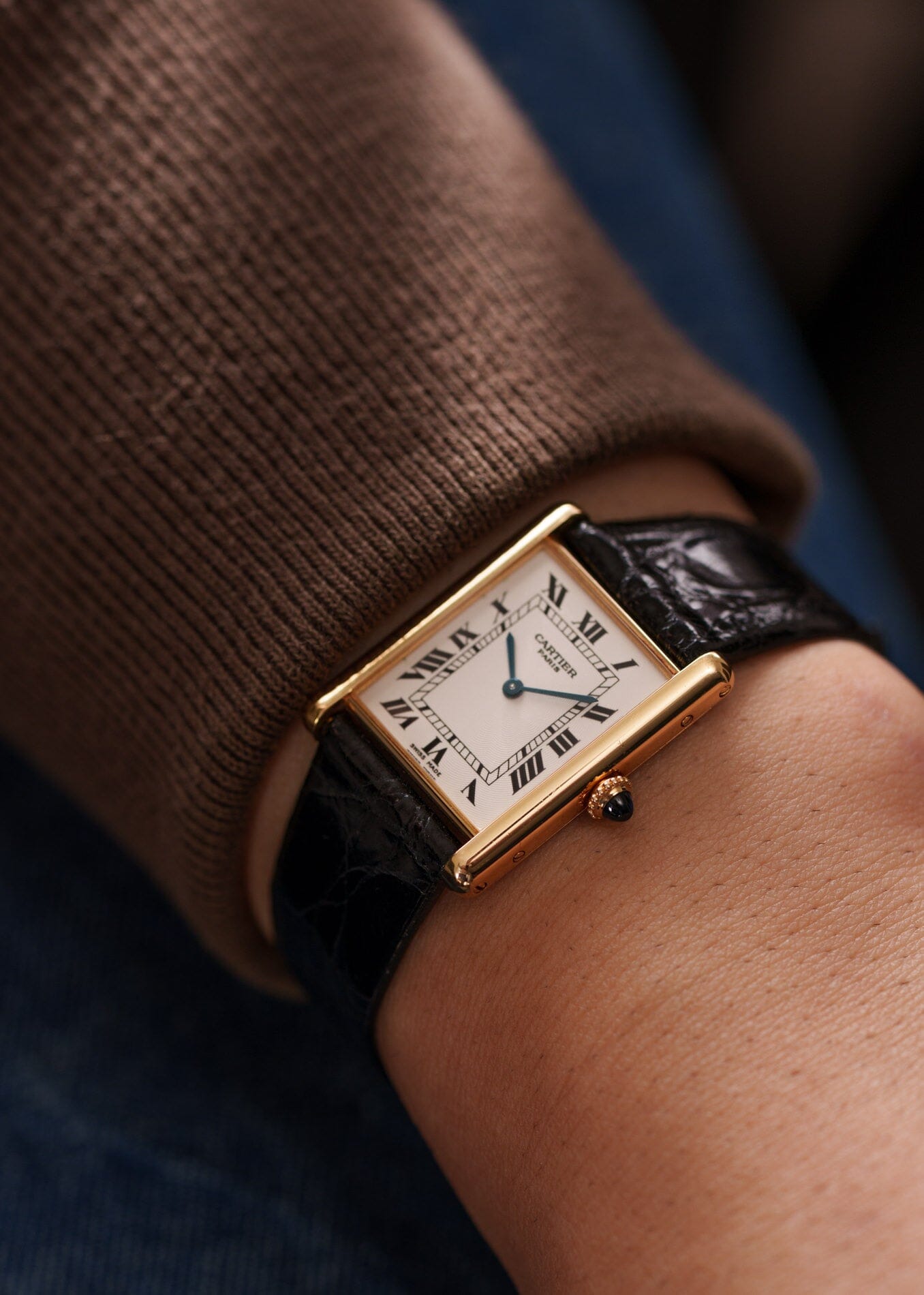 Cartier Tank Louis Cartier LM 16121 YG Extra Flat Teardrop