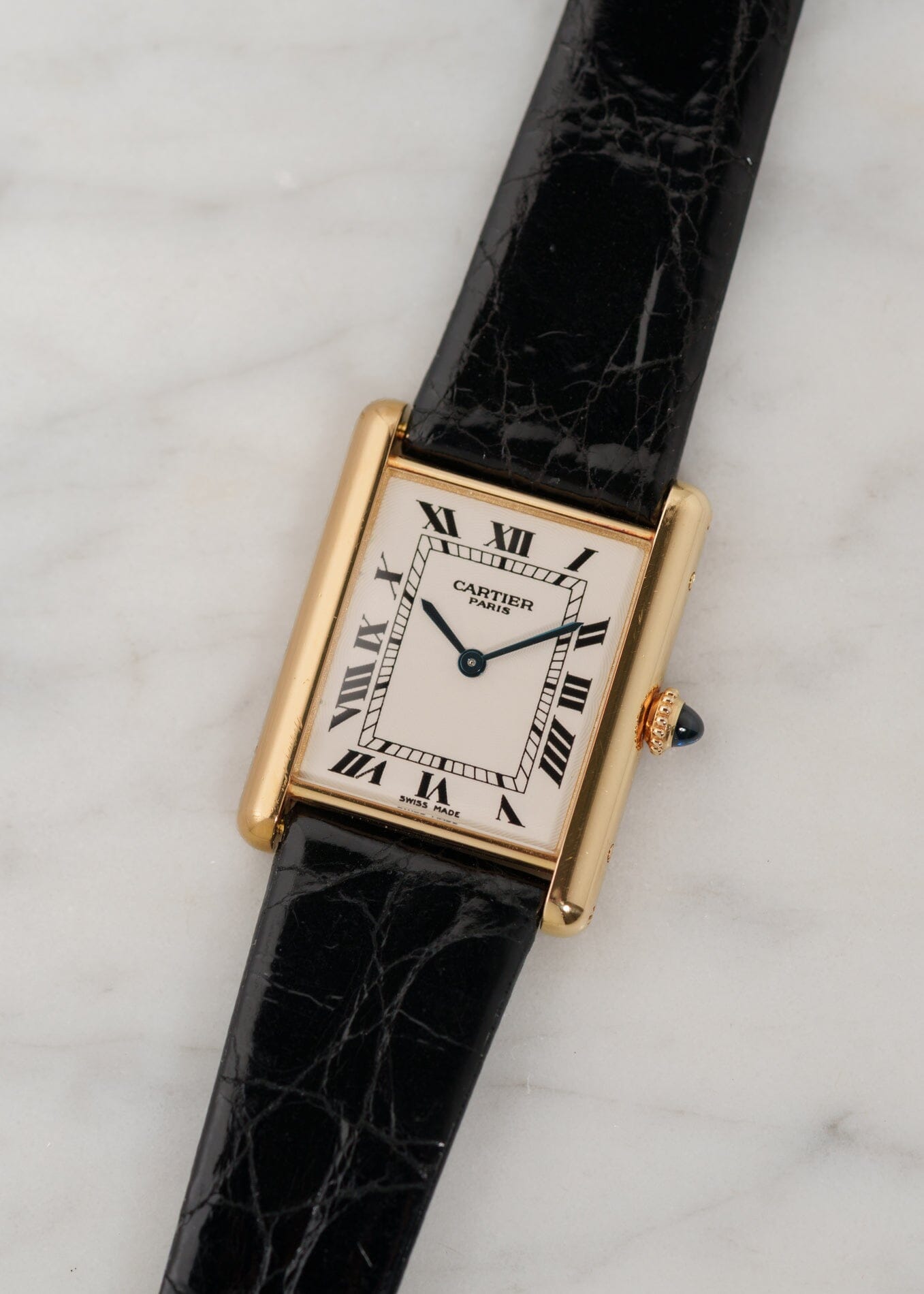 Cartier Tank Louis Cartier LM 16121 YG Extra Flat Teardrop