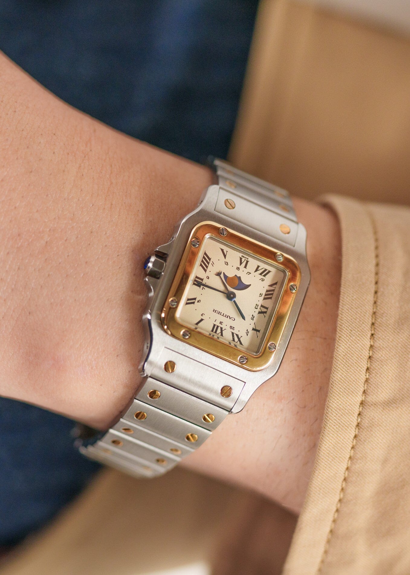 のり burningso Cartier Santos Galbee LM 119901 Moonphase | ARBITRO