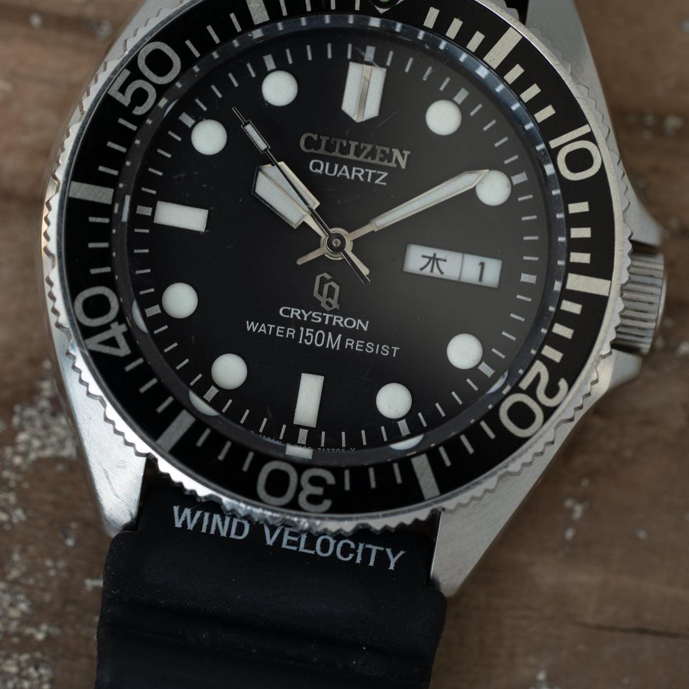 CITIZEN Crystron 150m Diver QZ 1980s - Arbitro