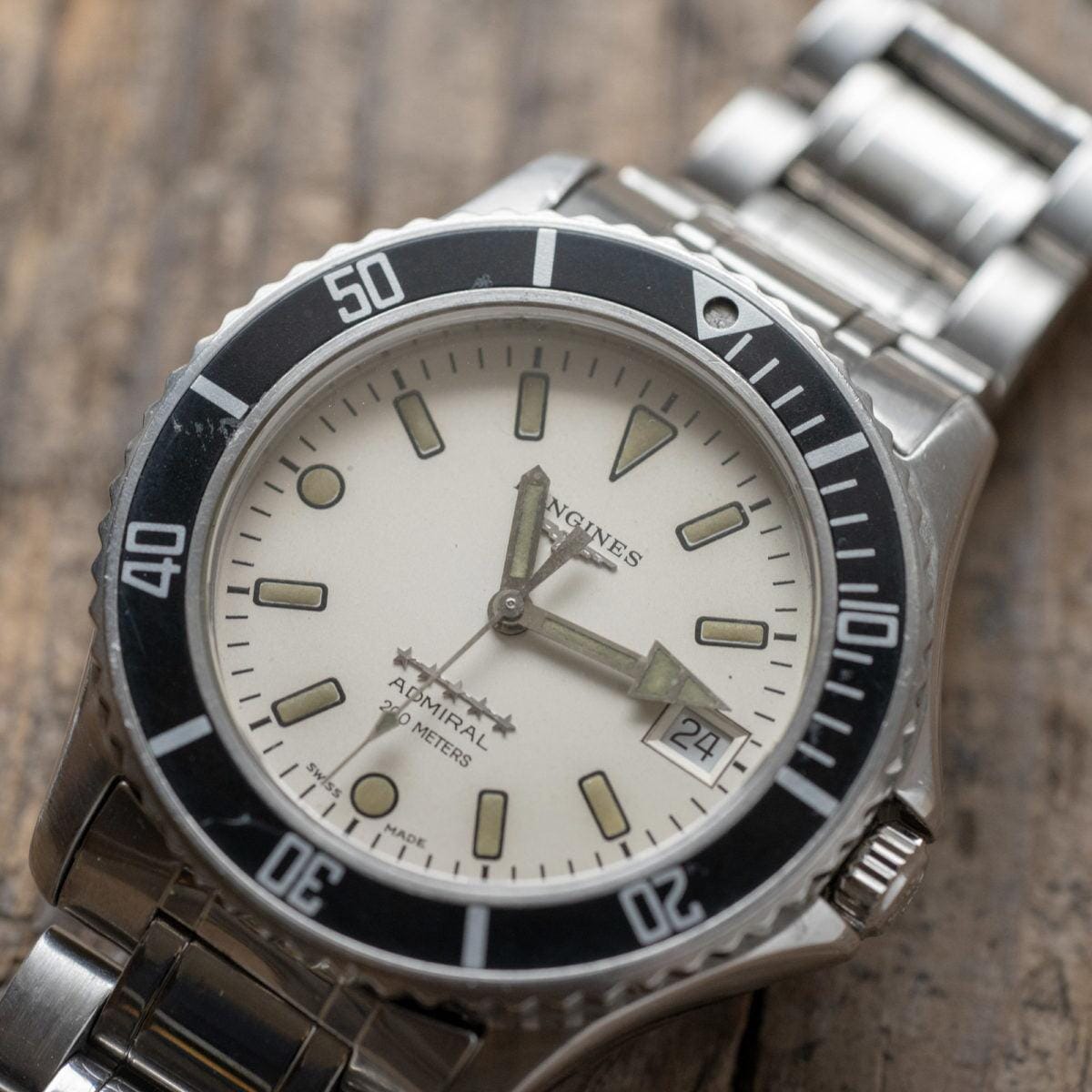 LONGINES Admiral Diver L3.502.4 White Dial 1990s - Arbitro