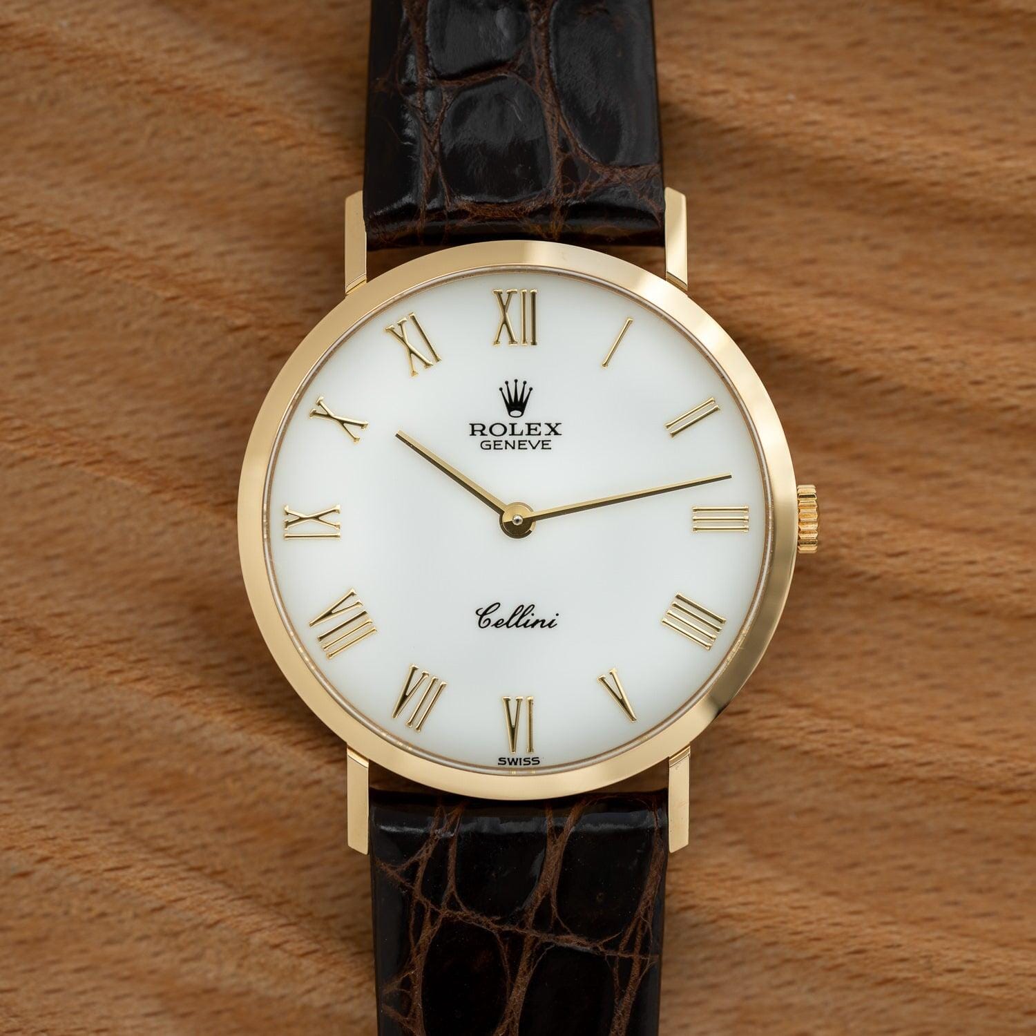 ROLEX Cellini 4112 YG White Roman Dial - Arbitro